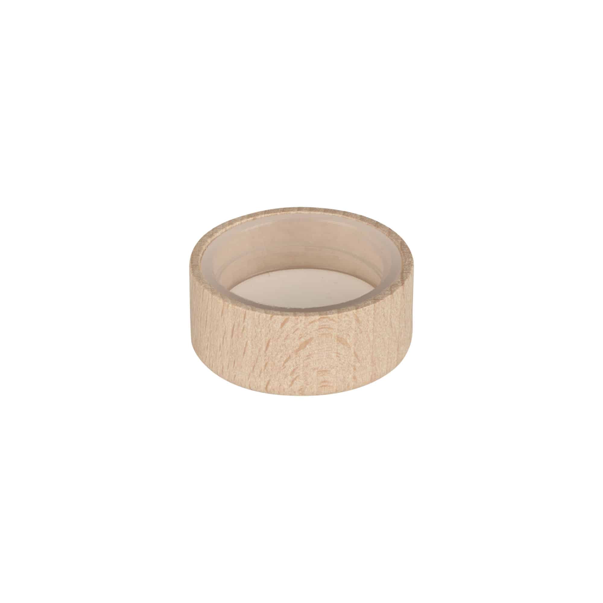 Skruelåg, træ, beige, til munding: GPI 28/400