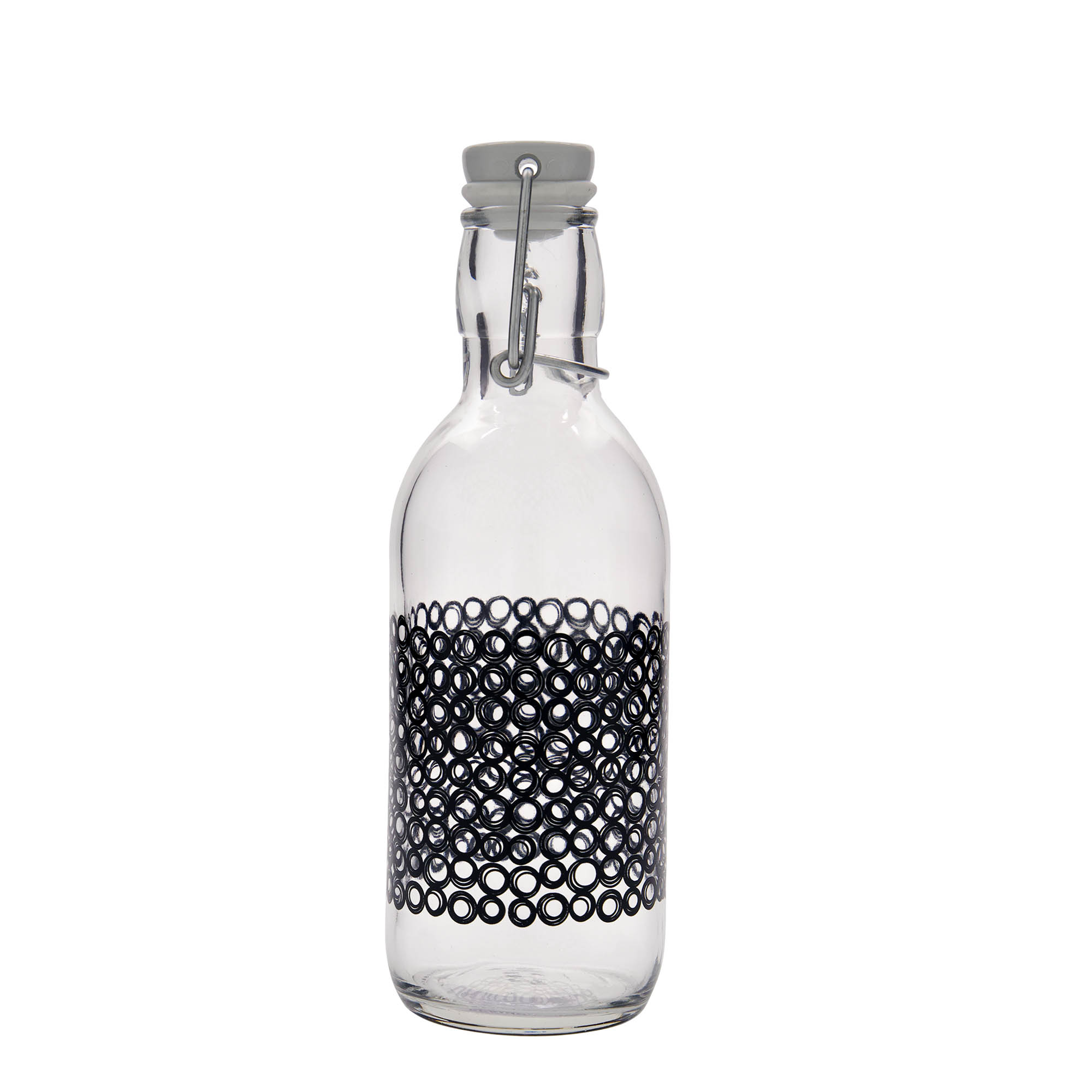500 ml glasflaske 'Emilia', motiv: Circola nero, munding: patentprop