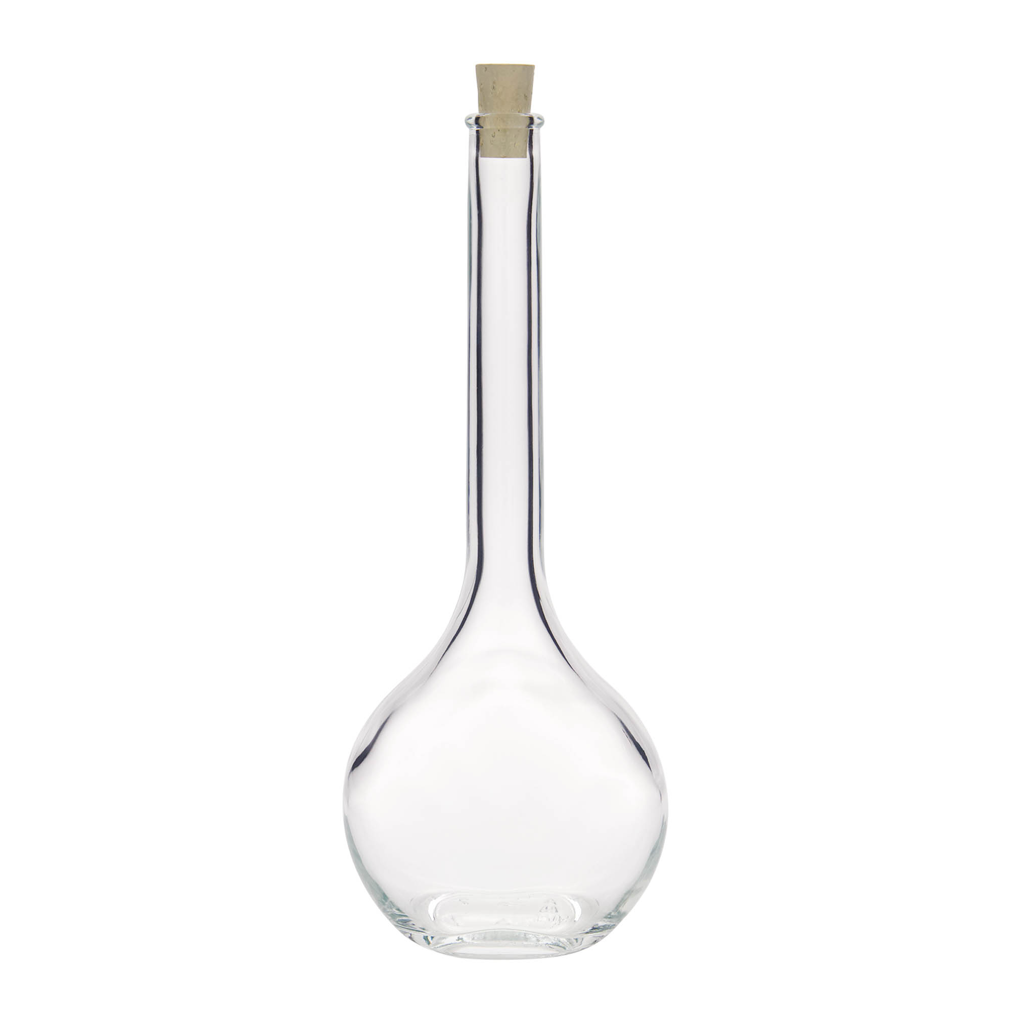 500 ml glasflaske 'Contessa', oval, munding: kork