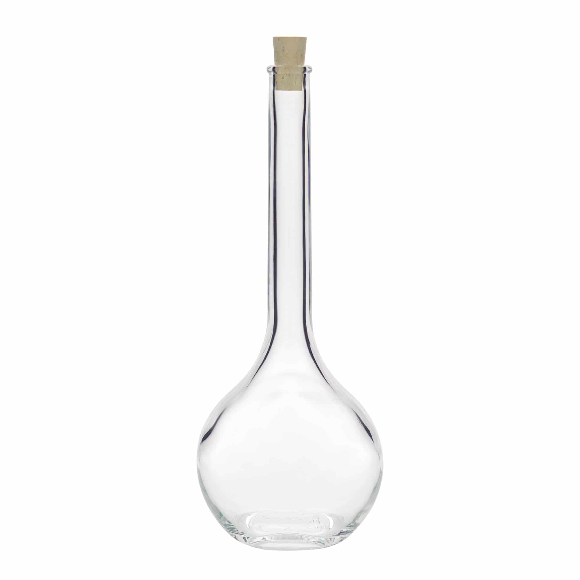500 ml glasflaske 'Contessa', oval, munding: kork