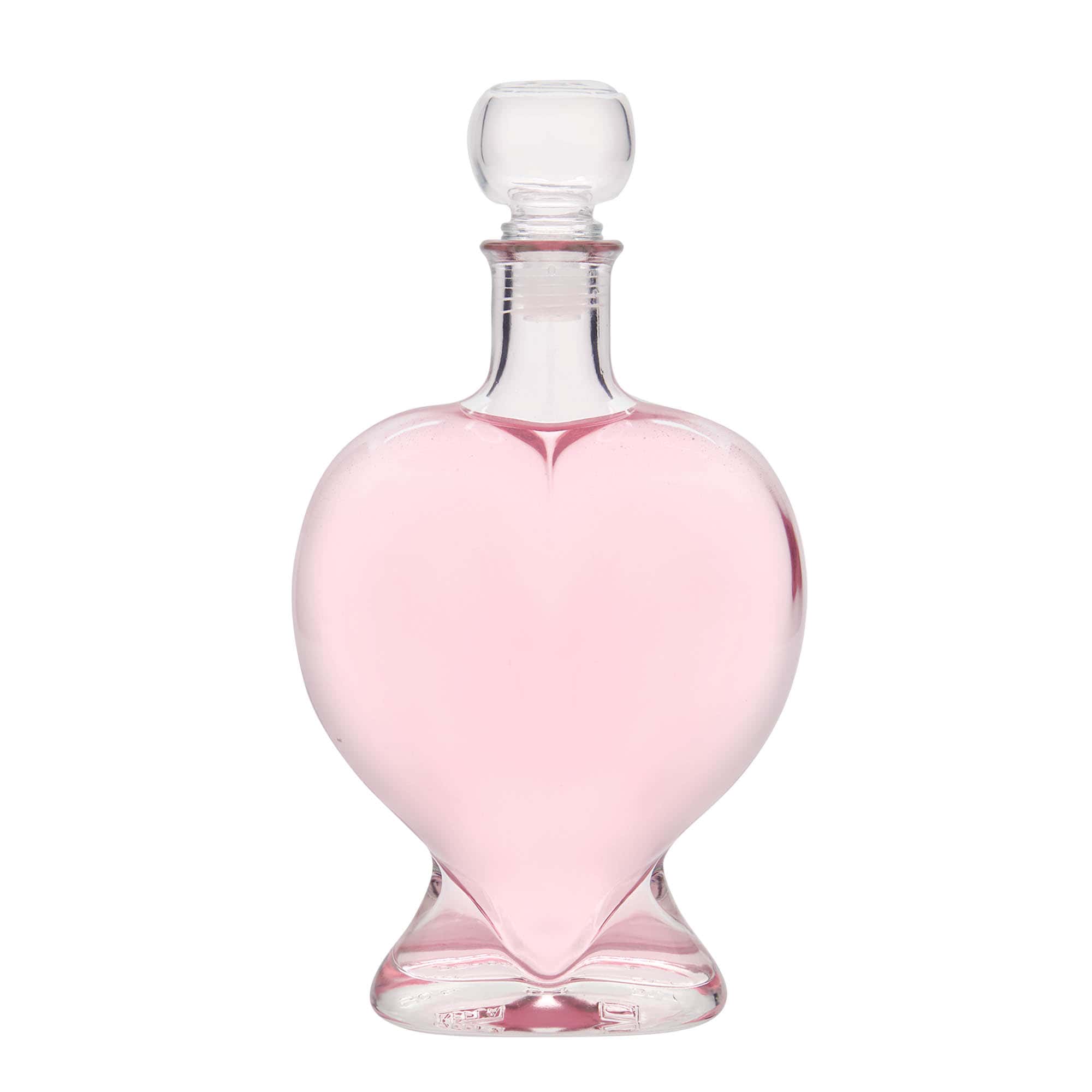 500 ml glasflaske 'Hjerte', åbning: prop
