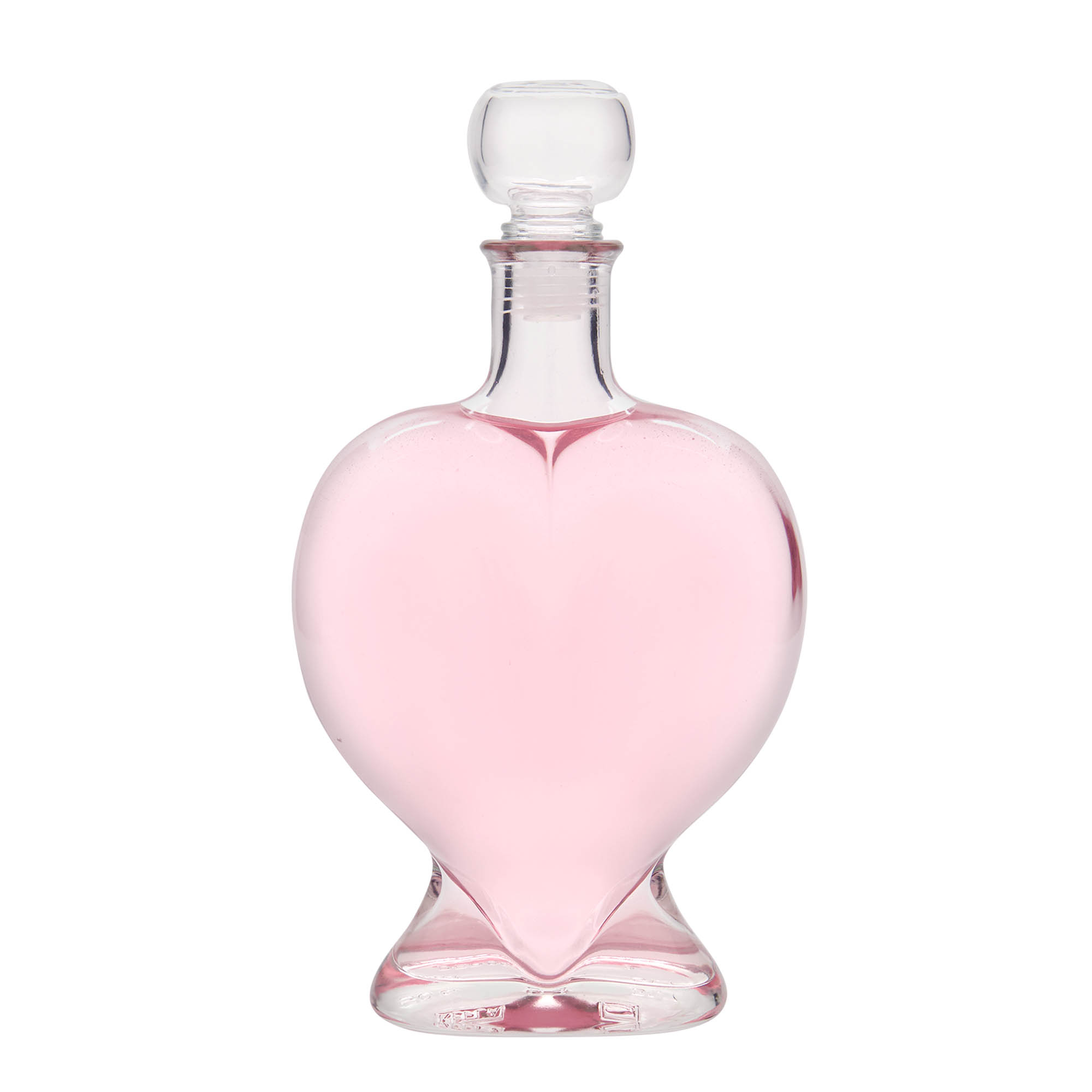 500 ml glasflaske 'Hjerte', åbning: prop