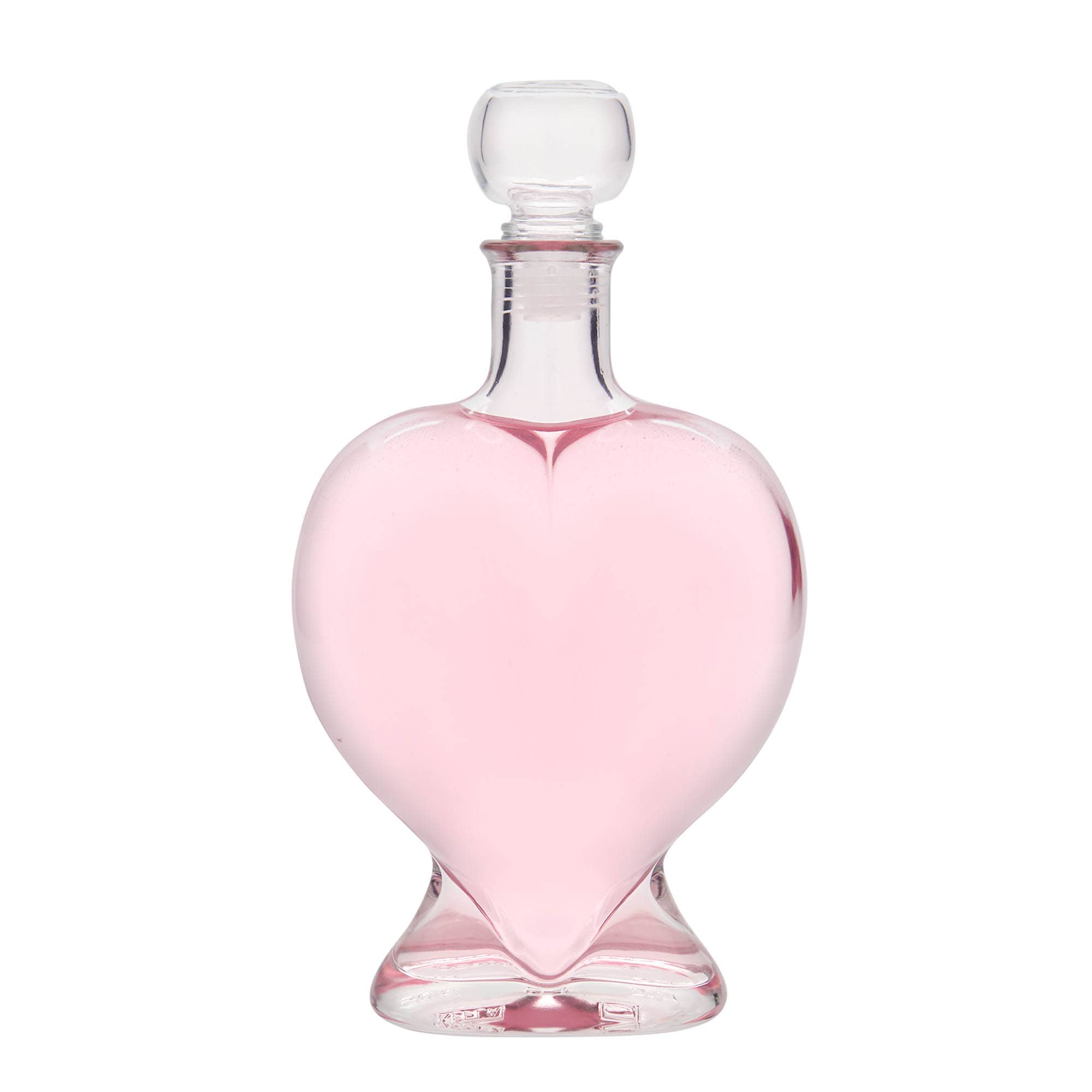 500 ml glasflaske 'Hjerte', åbning: prop