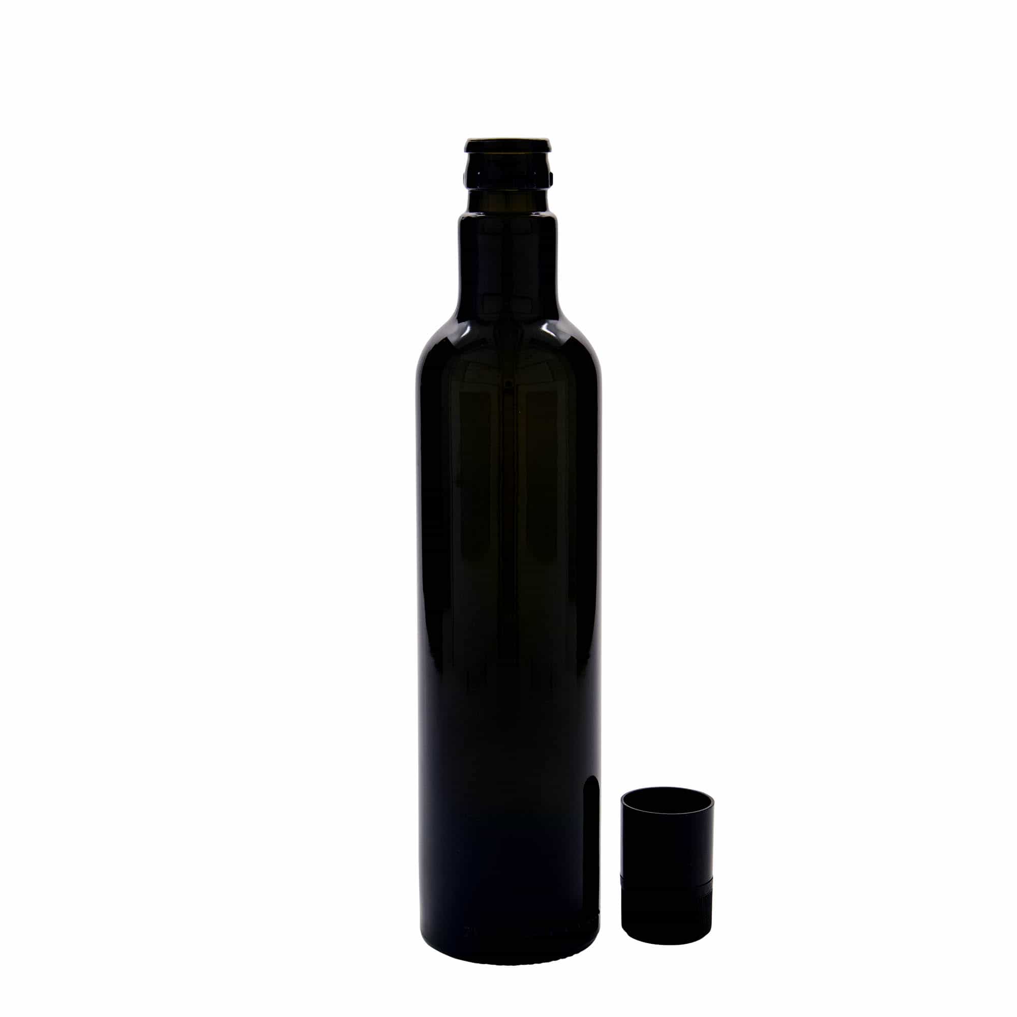 500 ml eddike-/olieflaske 'Willy New', glas, antikgrøn, munding: DOP