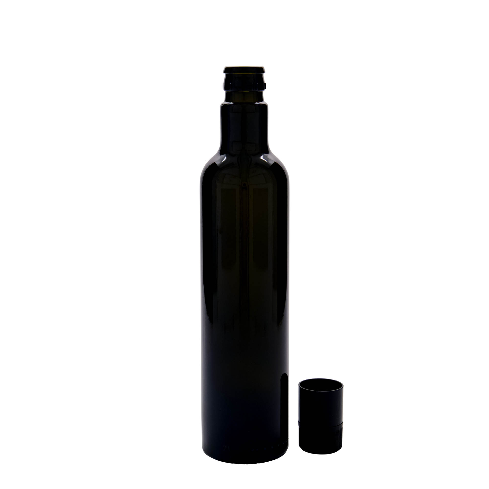 500 ml eddike-/olieflaske 'Willy New', glas, antikgrøn, munding: DOP