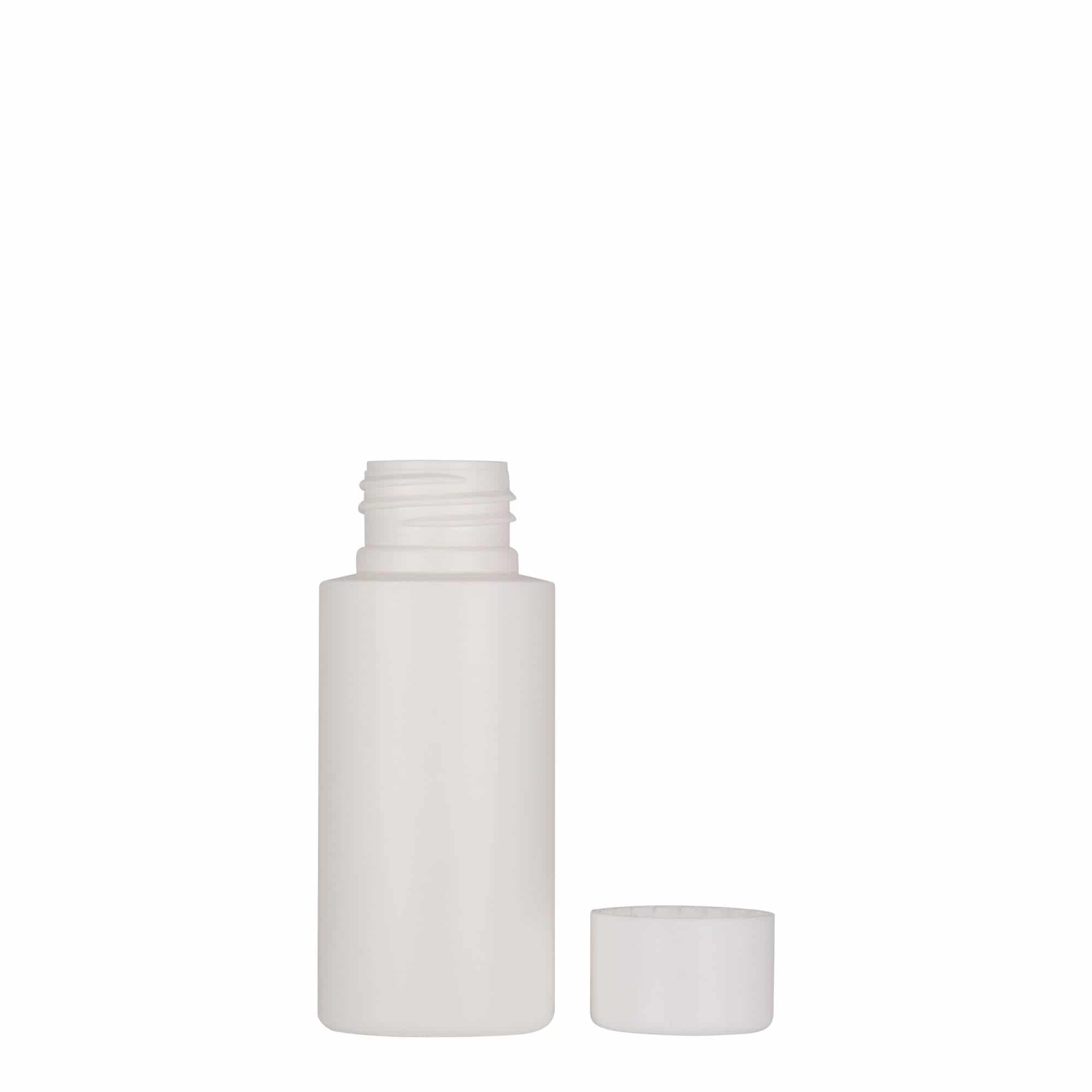 50 ml plastflaske 'Pipe', HDPE, hvid, åbning: GPI 24/410