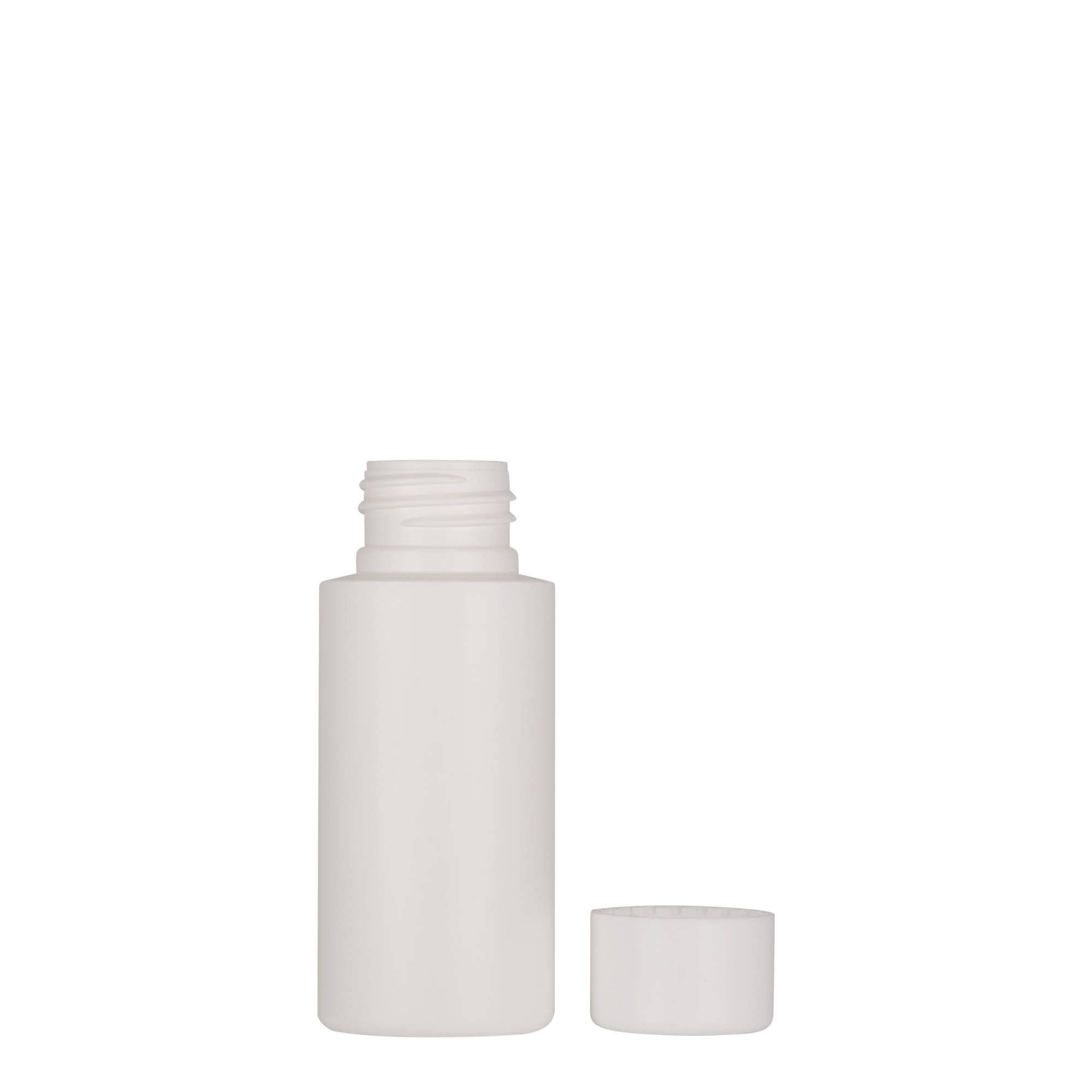50 ml plastikflaske 'Pipe', HDPE, hvid, åbning: 24/410 50 ml plastikflaske 'Pipe', HDPE, hvid, åbning: 24/410