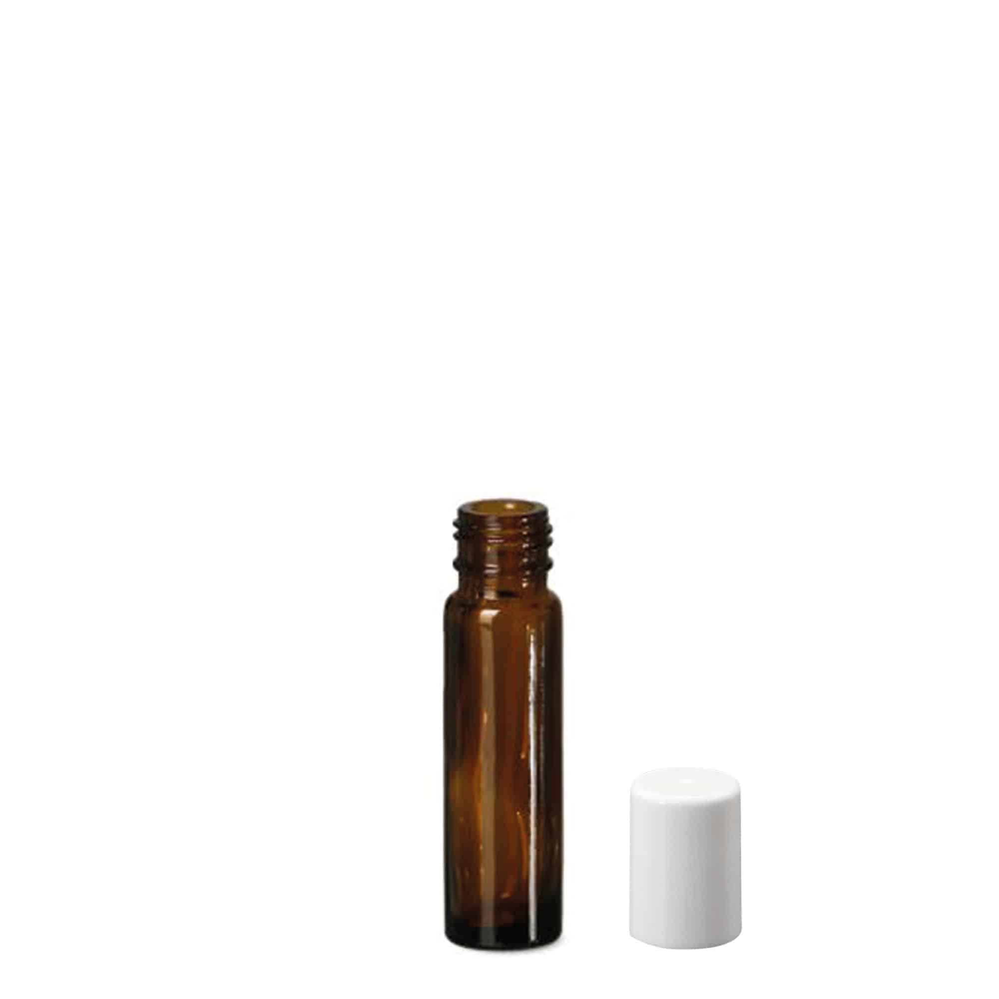 10 ml roll-on flaske, glas, brun, munding: skruelåg