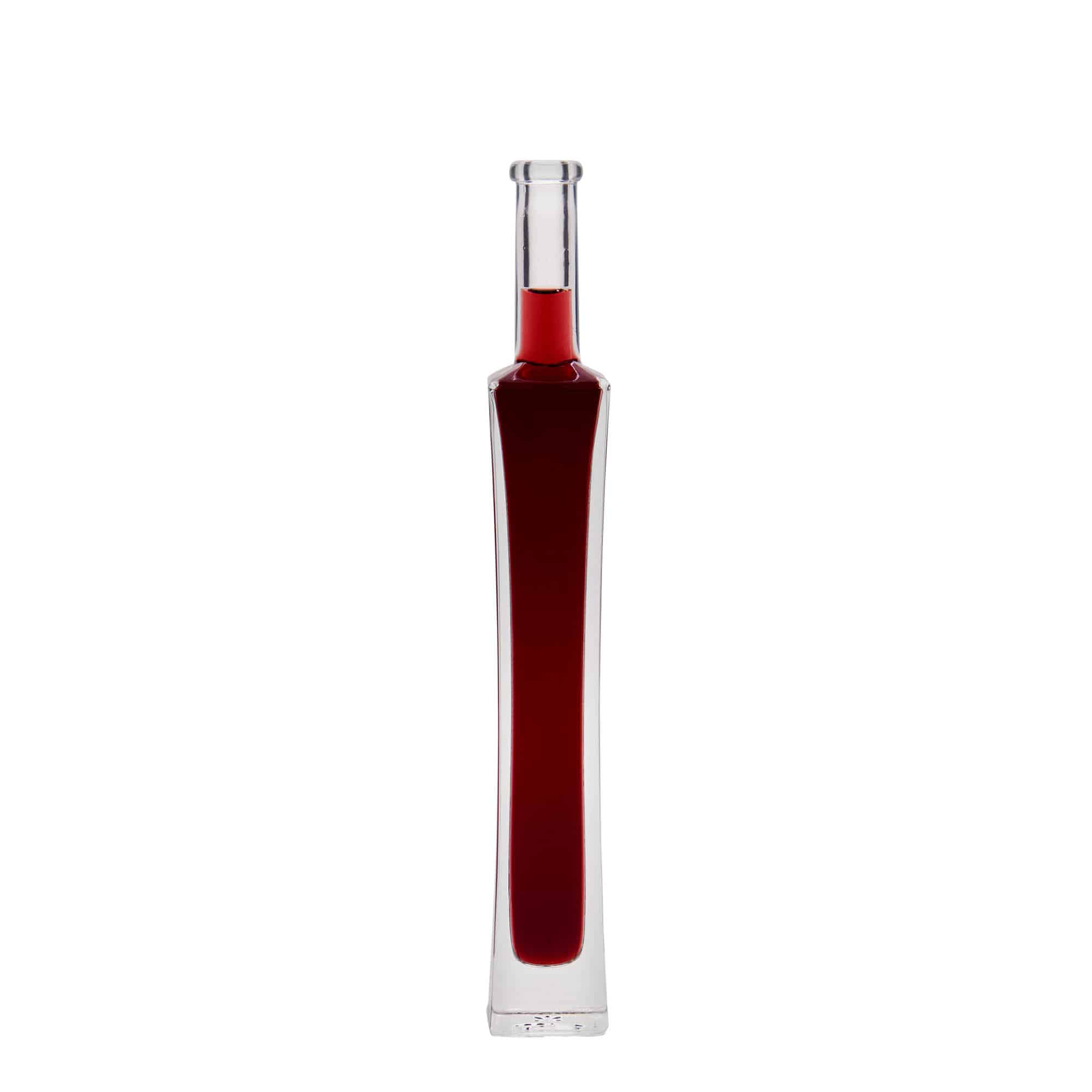 100 ml glasflaske 'Koko', firkantet, åbning: kork