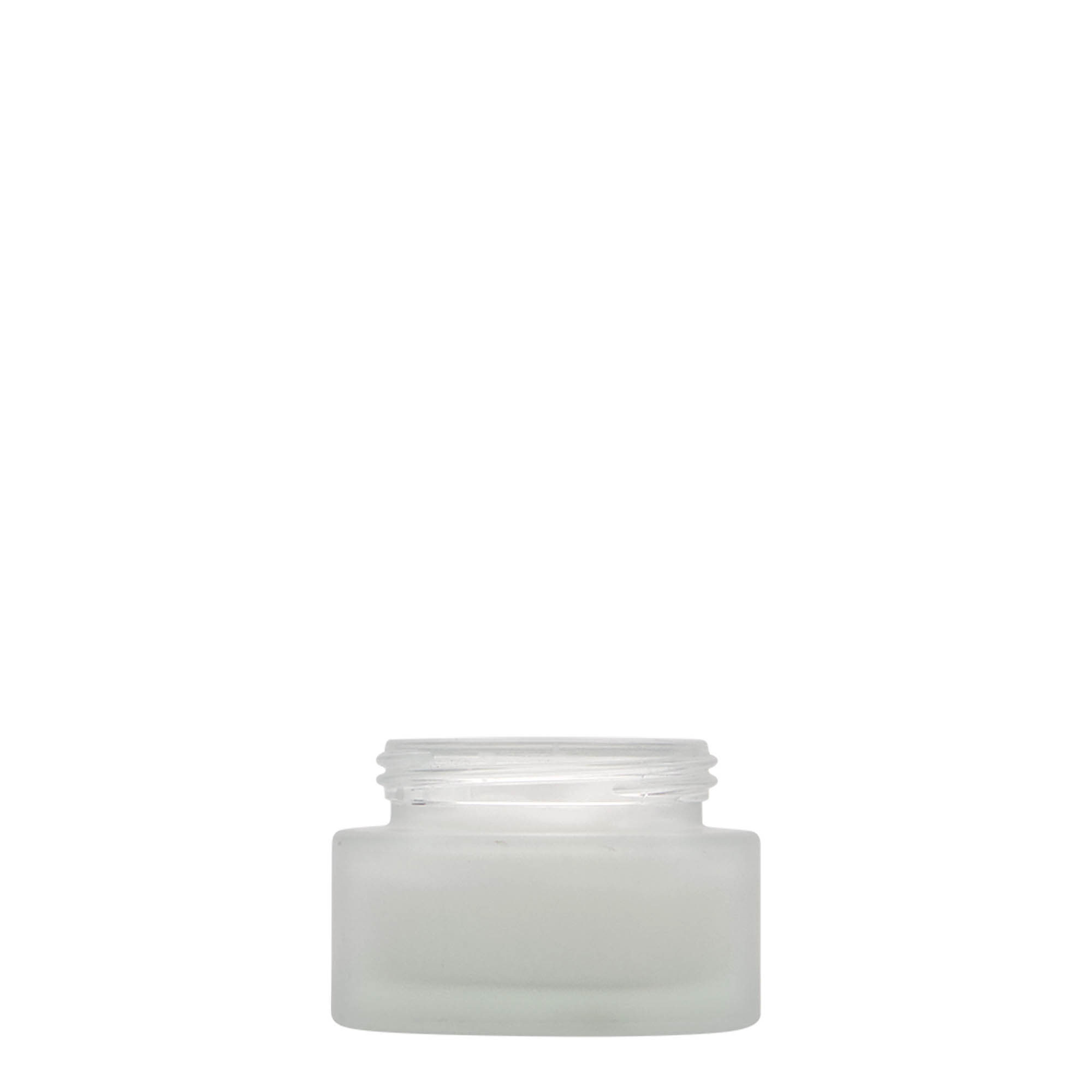 30 ml krukke 'Platin Edition', glas, frostet, åbning: skruelåg