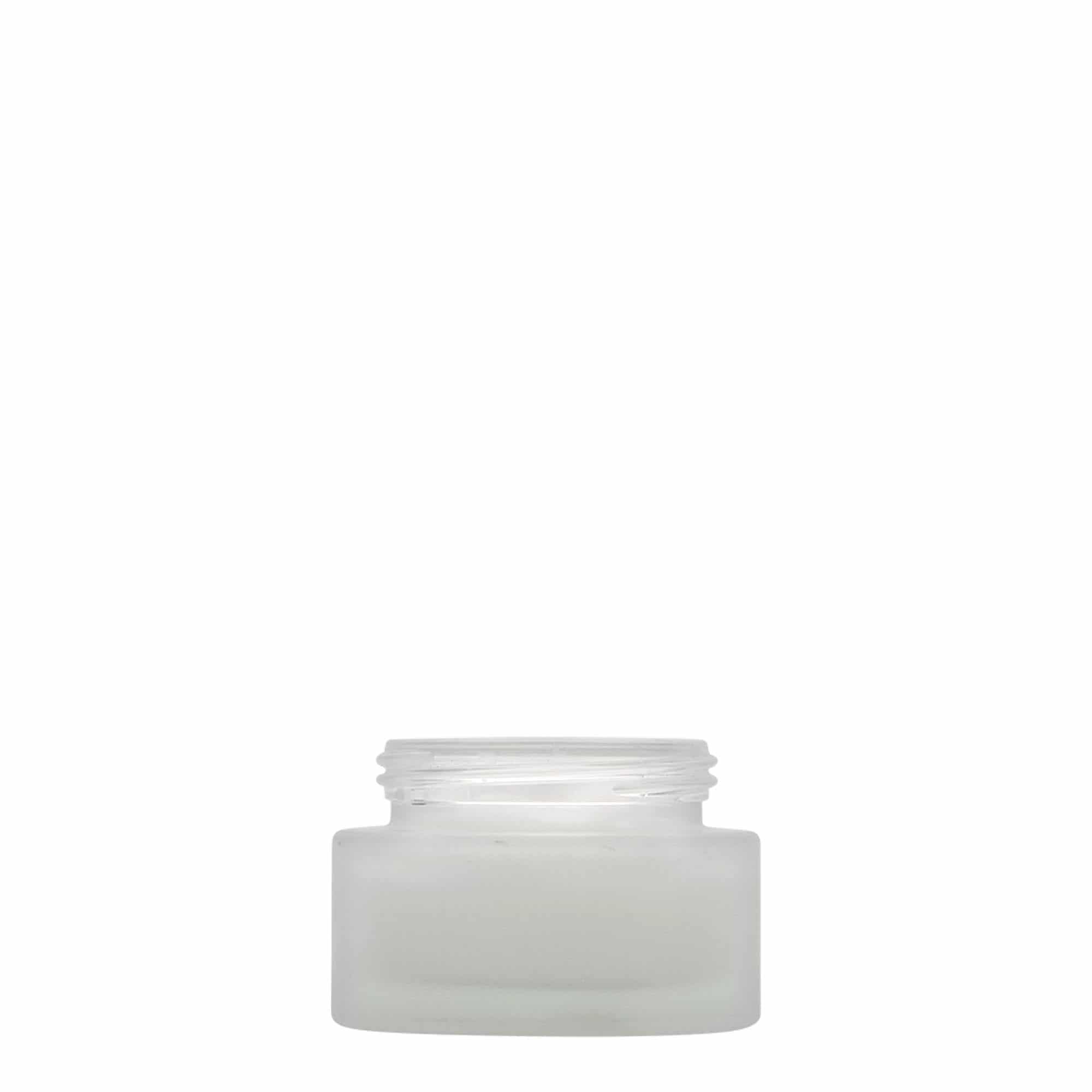 30 ml krukke 'Platin Edition', glas, frostet, åbning: skruelåg