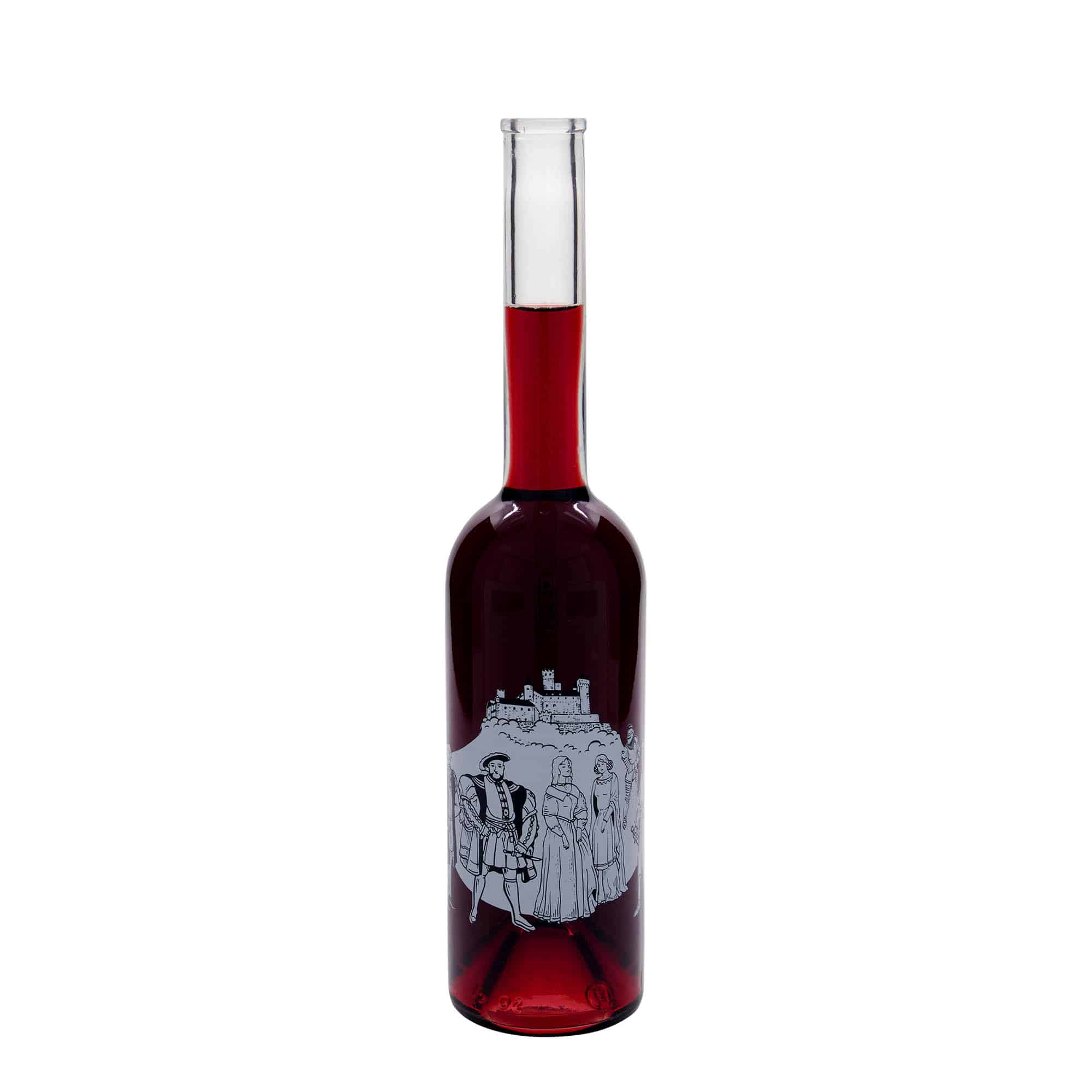 500 ml glasflaske 'Opera', motiv: Middelalder, åbning: Kork