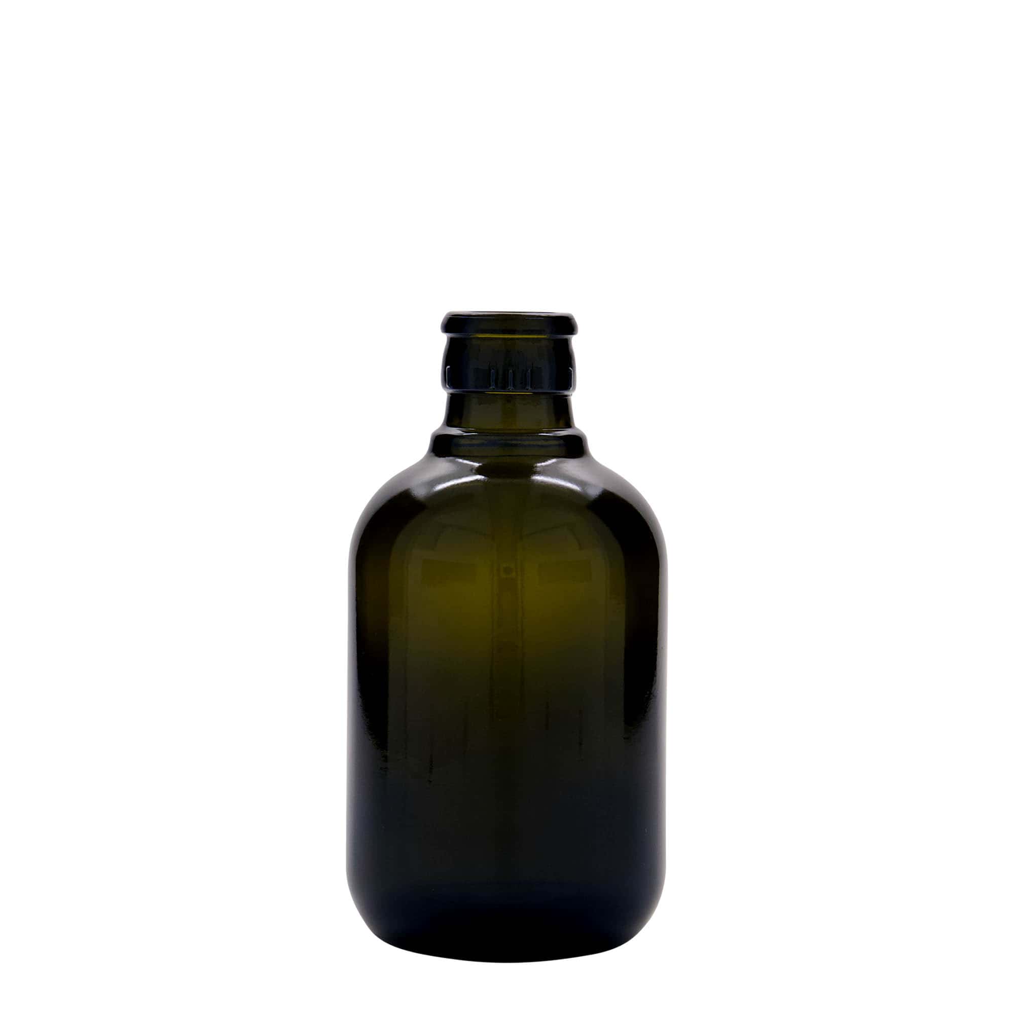 250 ml eddike-/olieflaske 'Biolio', glas, antikgrøn, tud: DOP