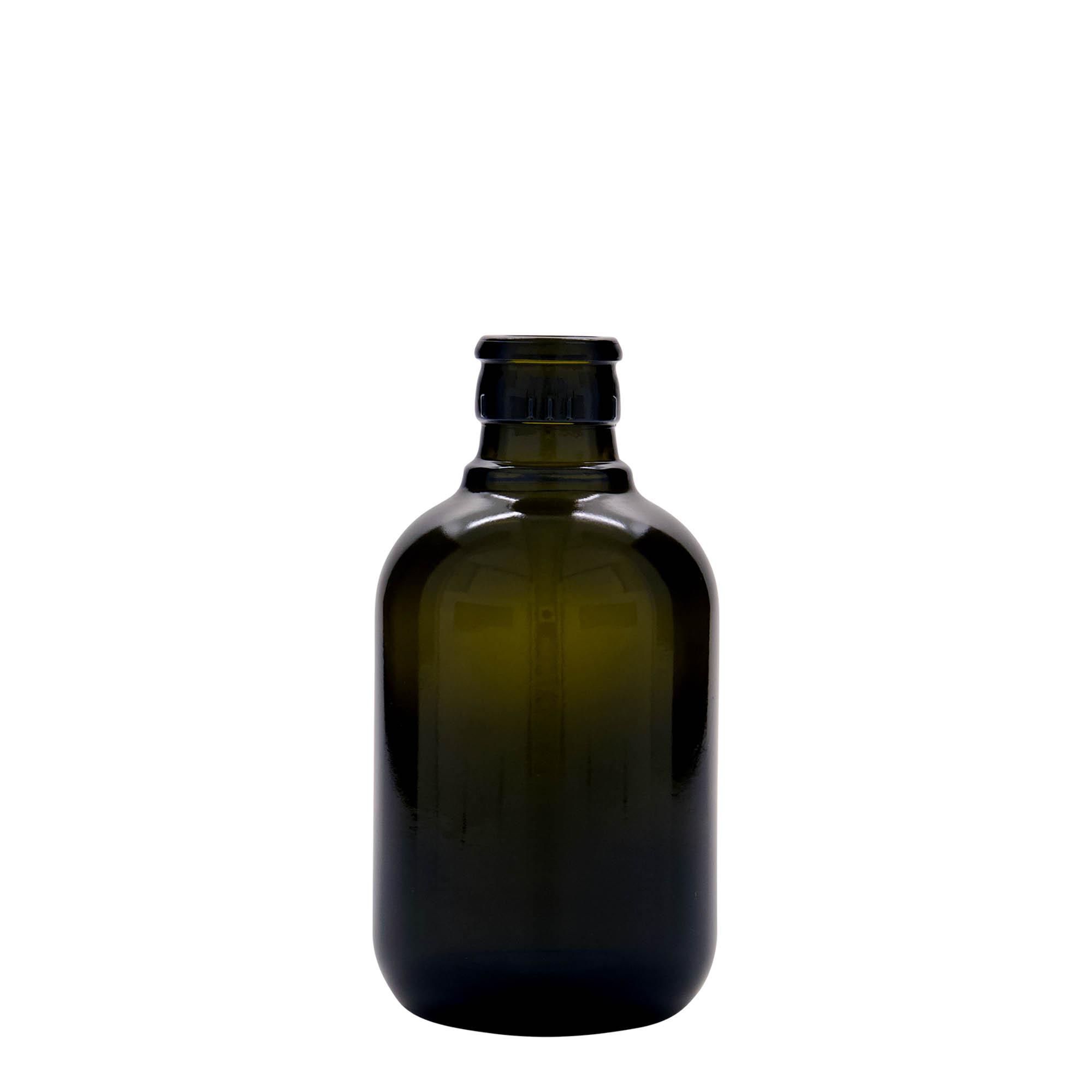 250 ml eddike-/olieflaske 'Biolio', glas, antikgrøn, tud: DOP