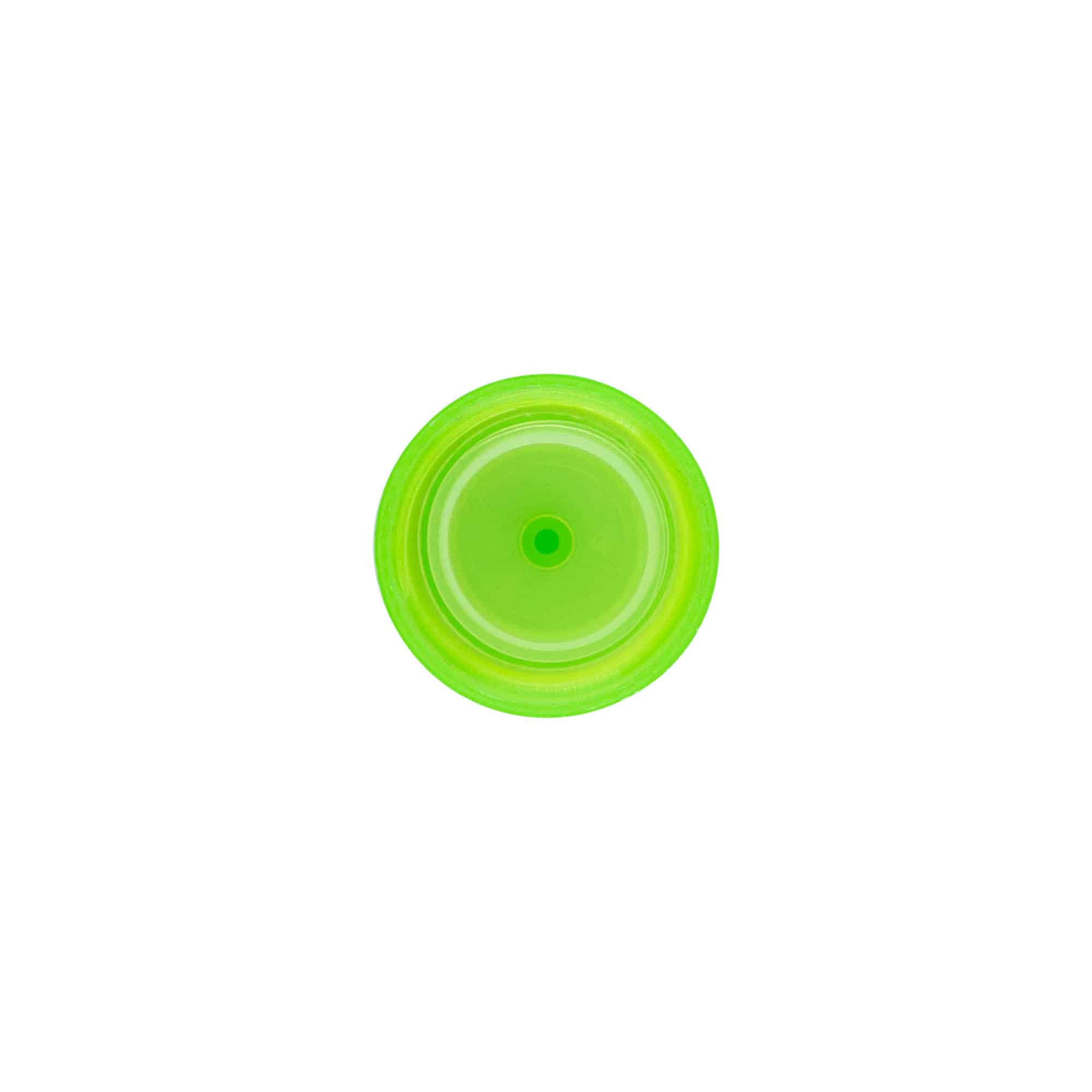 Skruelåg med sprøjteindsats, PP-plast, grøn, til åbning: 24/410