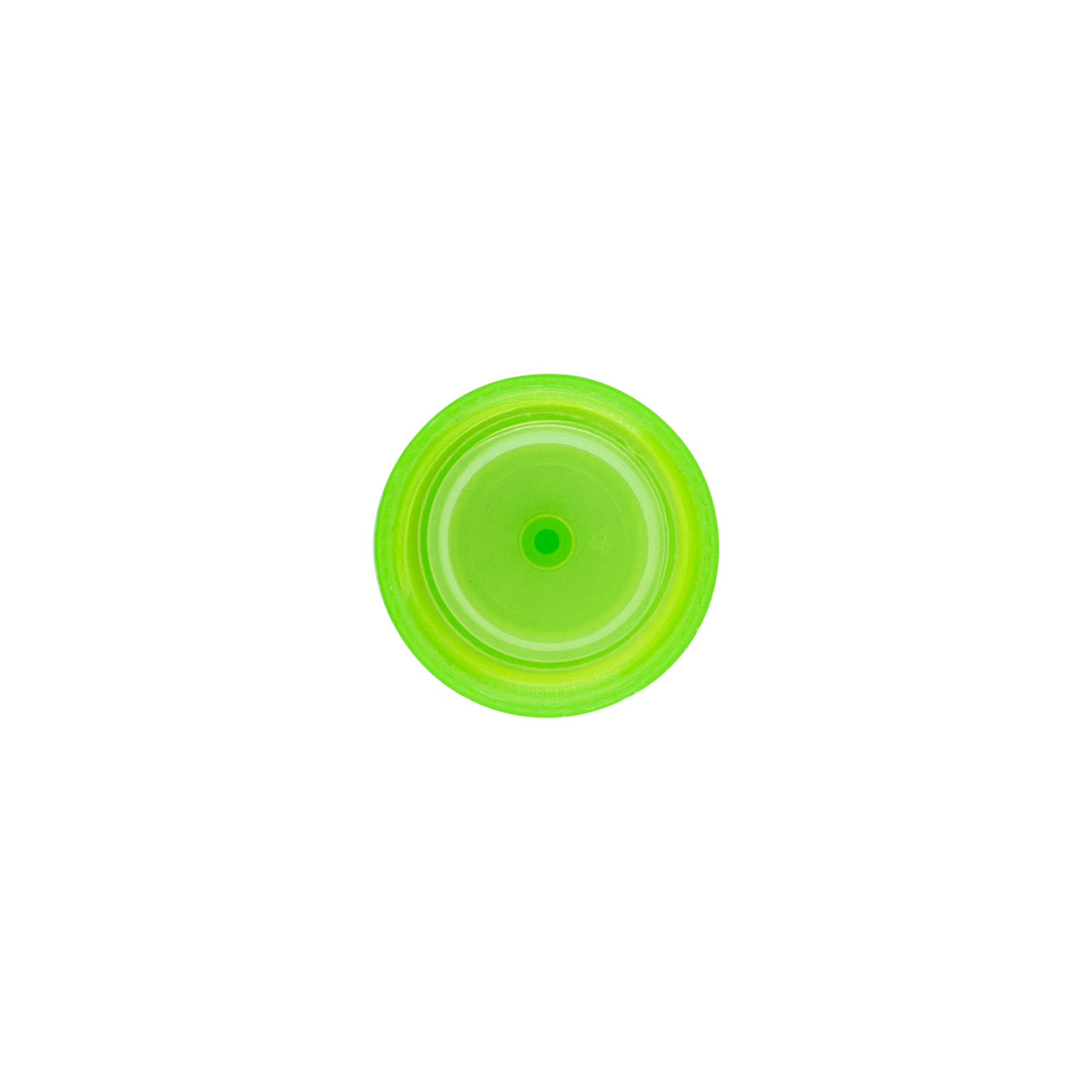 Skruelåg med sprøjteindsats, PP-plast, grøn, til åbning: 24/410