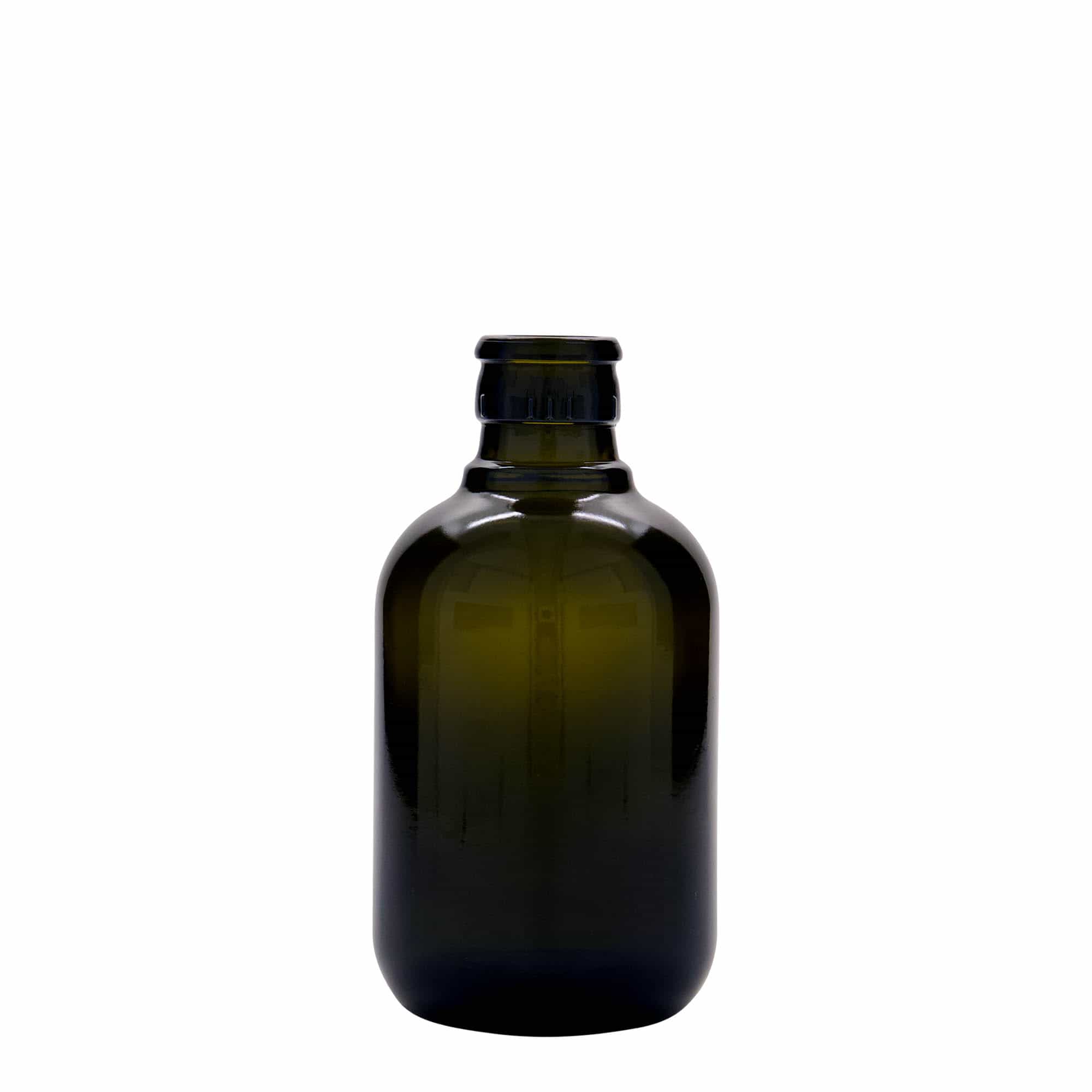 250 ml eddike-/olieflaske 'Biolio', glas, antikgrøn, åbning: DOP