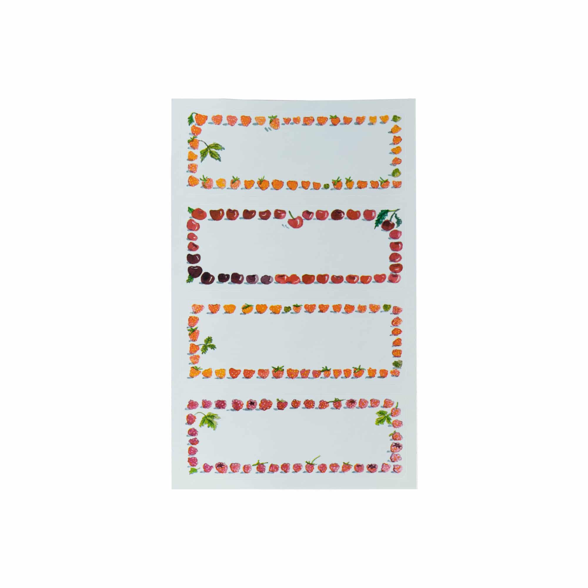 Zweckform etiketter 'Frugt-ramme', rektangulær, papir, flerfarvet