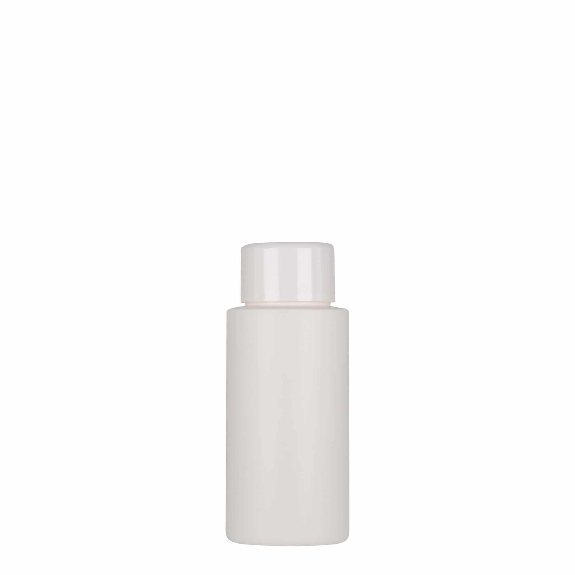 50 ml plastikflaske 'Pipe', HDPE, hvid, åbning: 24/410 50 ml plastikflaske 'Pipe', HDPE, hvid, åbning: 24/410