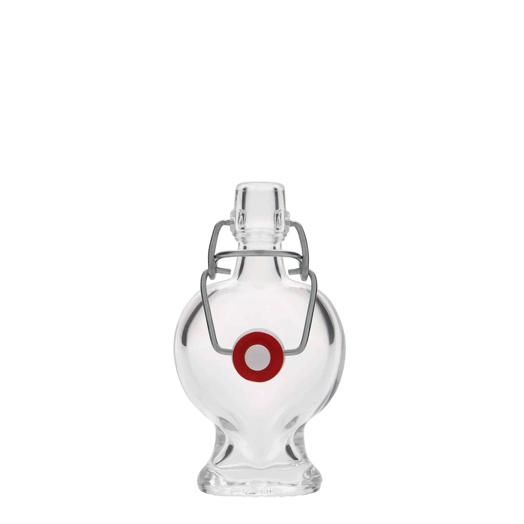 40 ml glasflaske 'Hjerte', åbning: patentprop 40 ml glasflaske 'Hjerte', åbning: patentprop