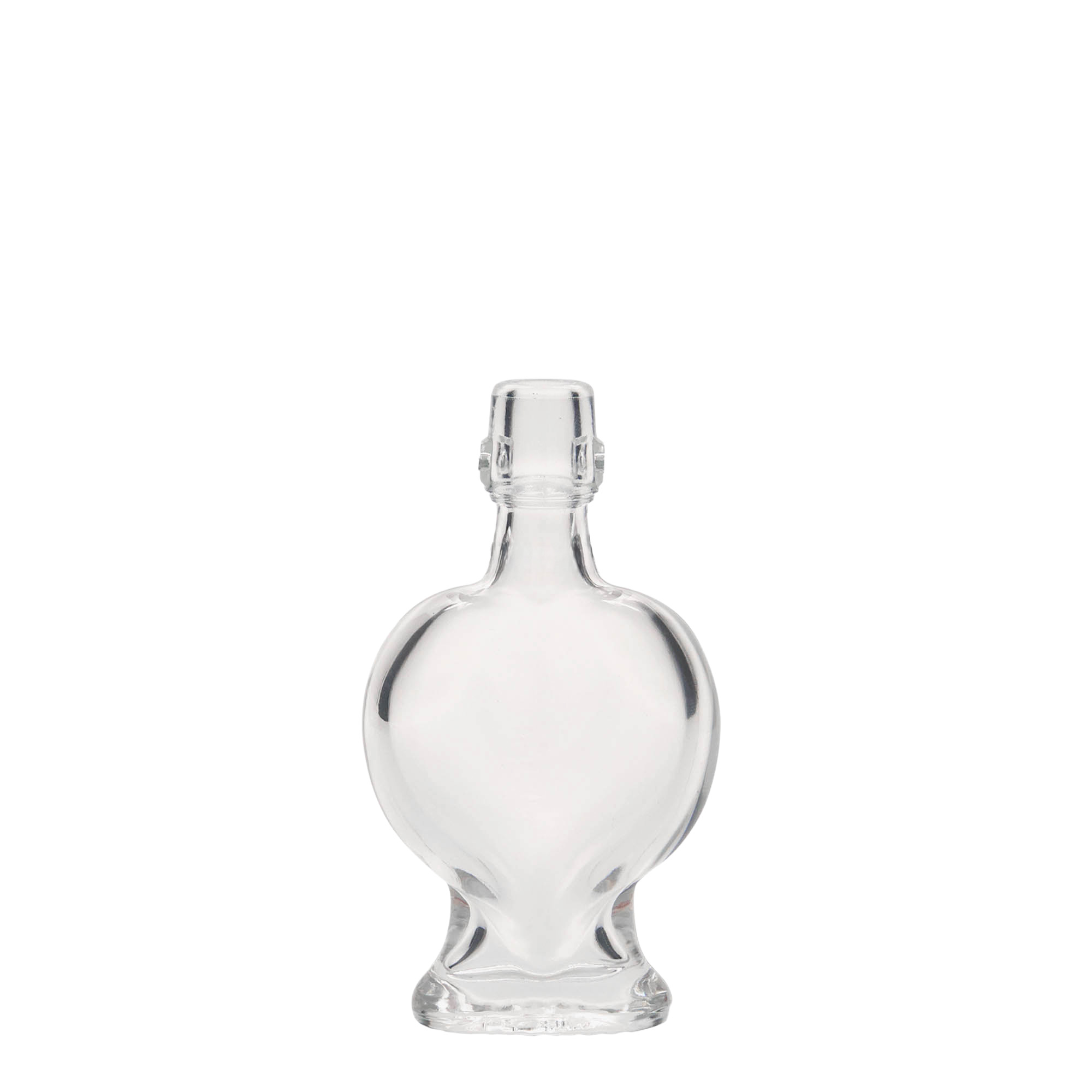 40 ml glasflaske 'Hjerte', åbning: patentprop 40 ml glasflaske 'Hjerte', åbning: patentprop
