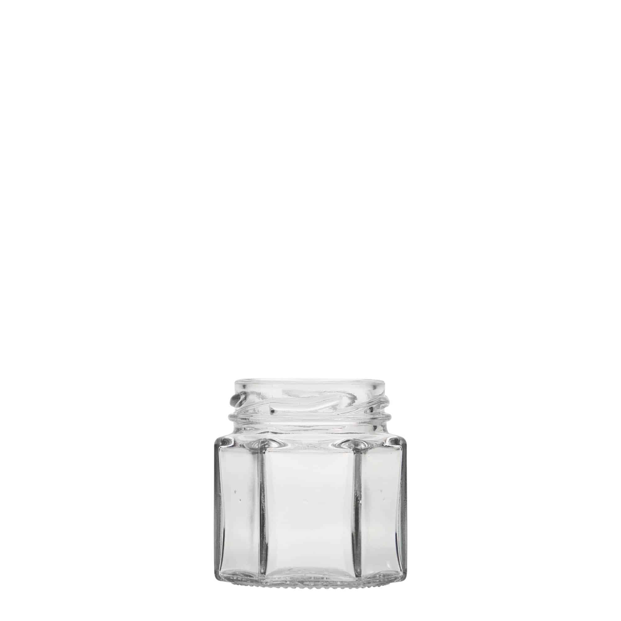 47 ml sekskantet glas, åbning: Twist-off (TO 43) 47 ml sekskantet glas, åbning: Twist-off (TO 43)