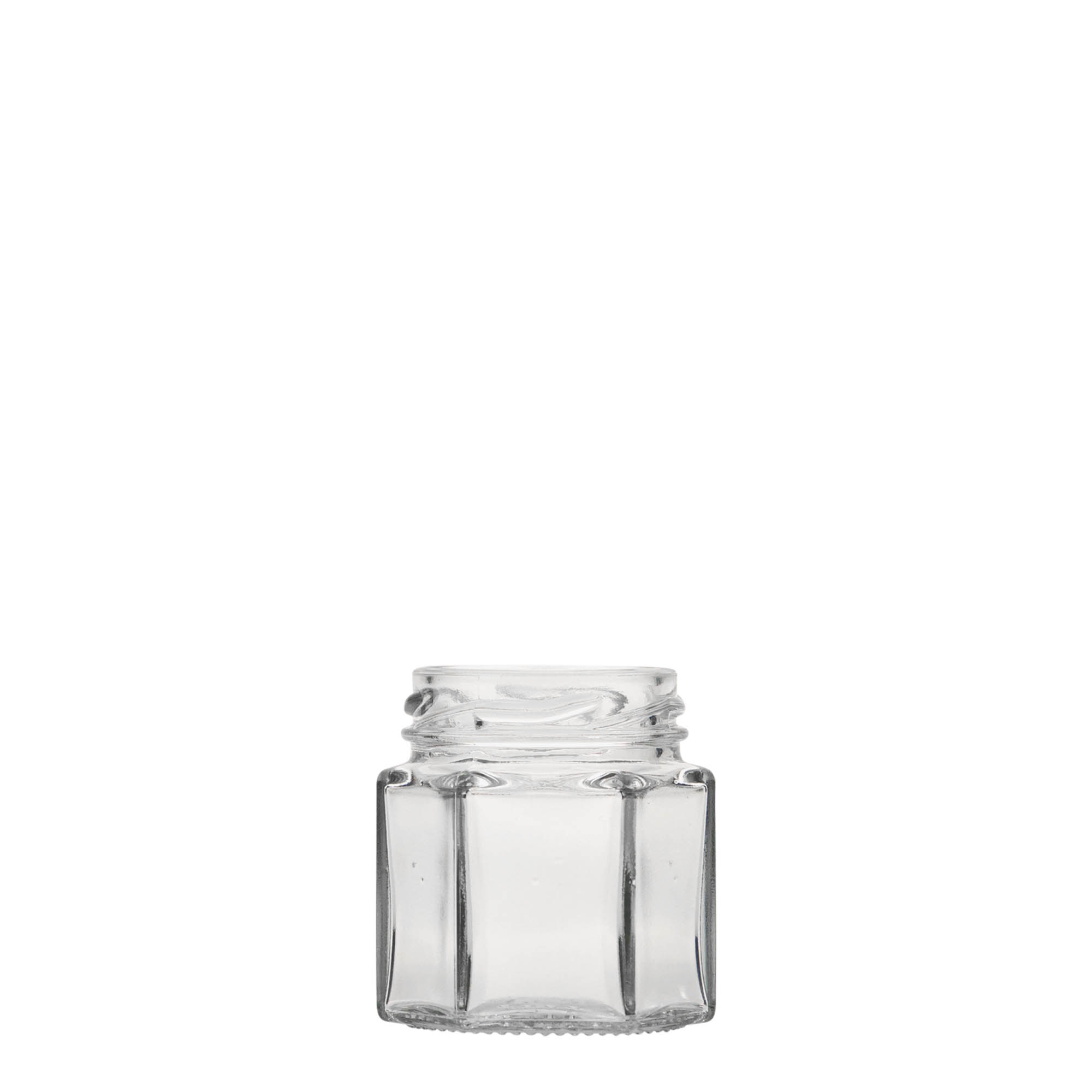 47 ml sekskantet glas, åbning: Twist-off (TO 43) 47 ml sekskantet glas, åbning: Twist-off (TO 43)
