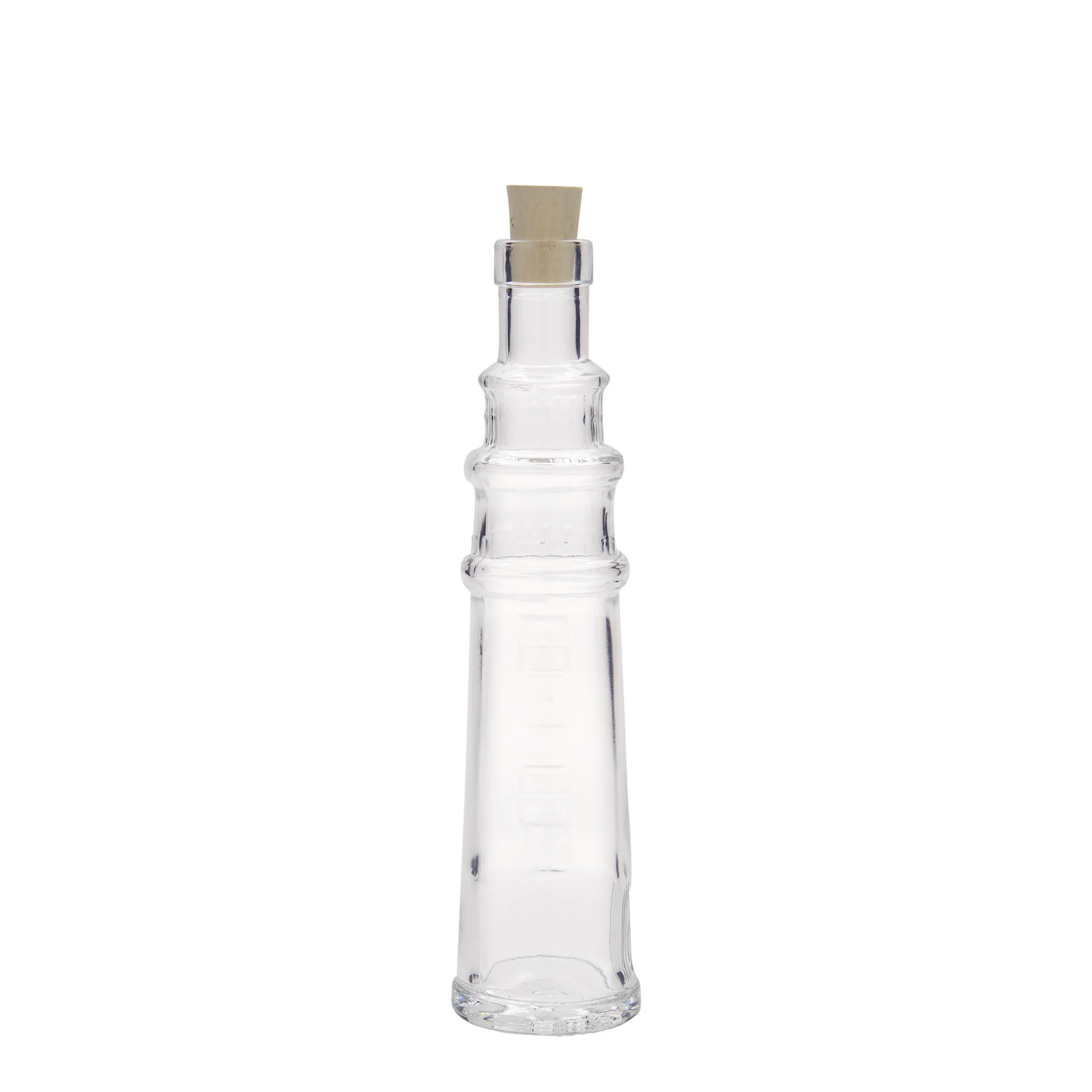 100 ml glasflaske 'Leuchtturm', åbning: kork