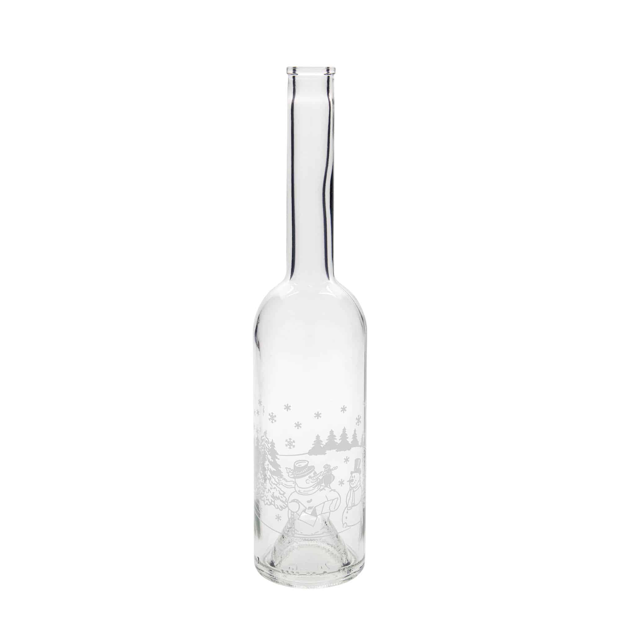 500 ml glasflaske 'Opera', motiv: snemandsflaske, åbning: kork