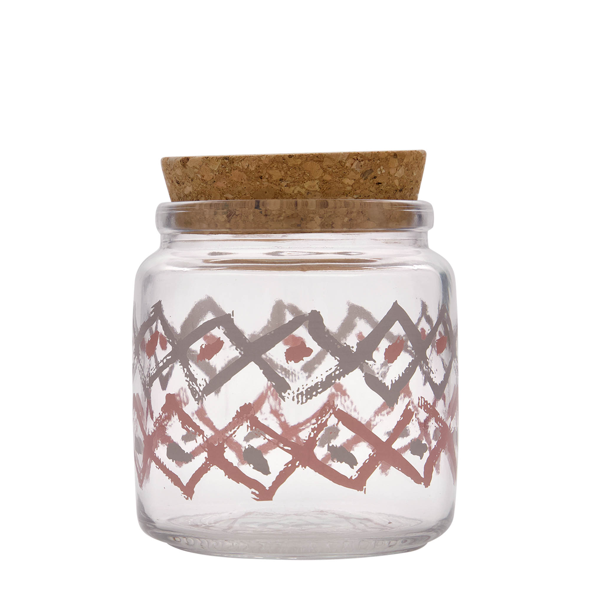 750 ml korkglas 'Giara', motiv: Manolibera rosa, munding: kork