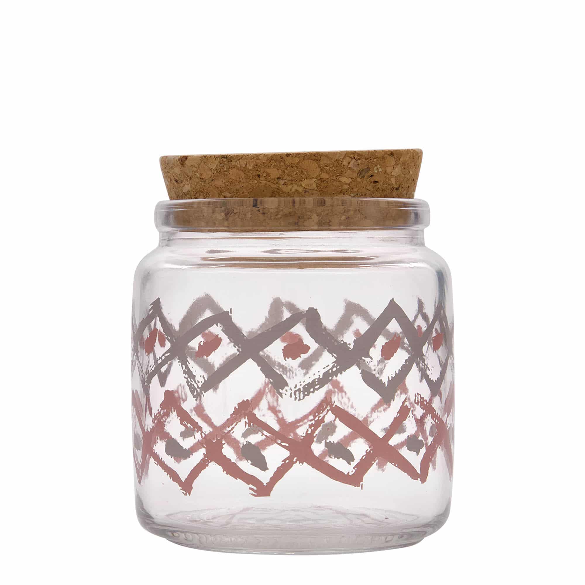 750 ml korkglas 'Giara', motiv: Manolibera rosa, munding: kork