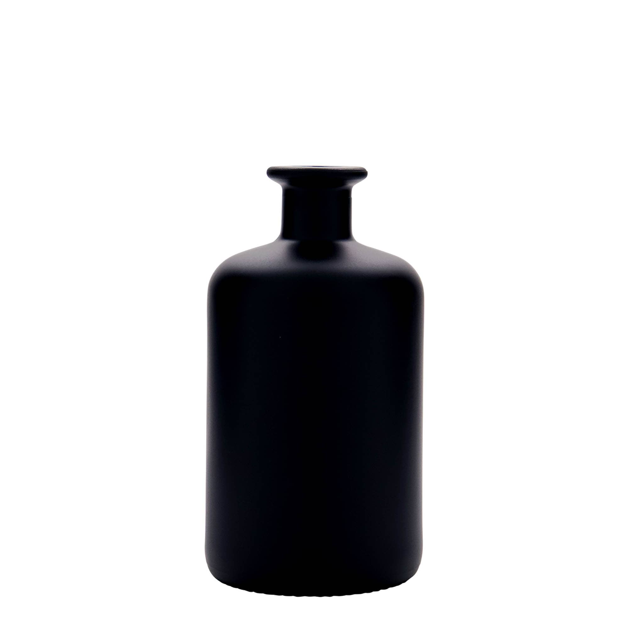 500 ml glasflaske apoteker, sort, åbning: kork