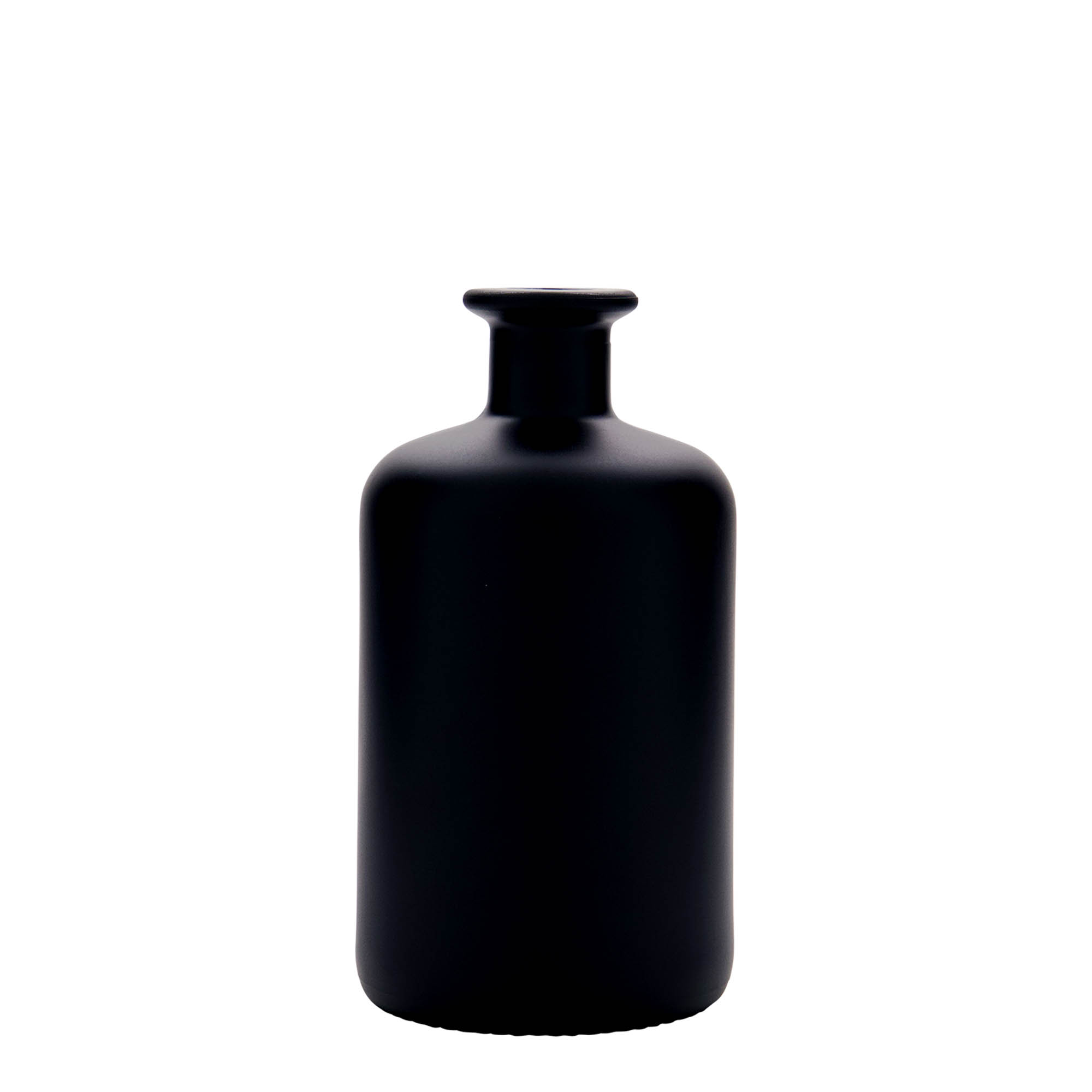 500 ml glasflaske apoteker, sort, åbning: kork