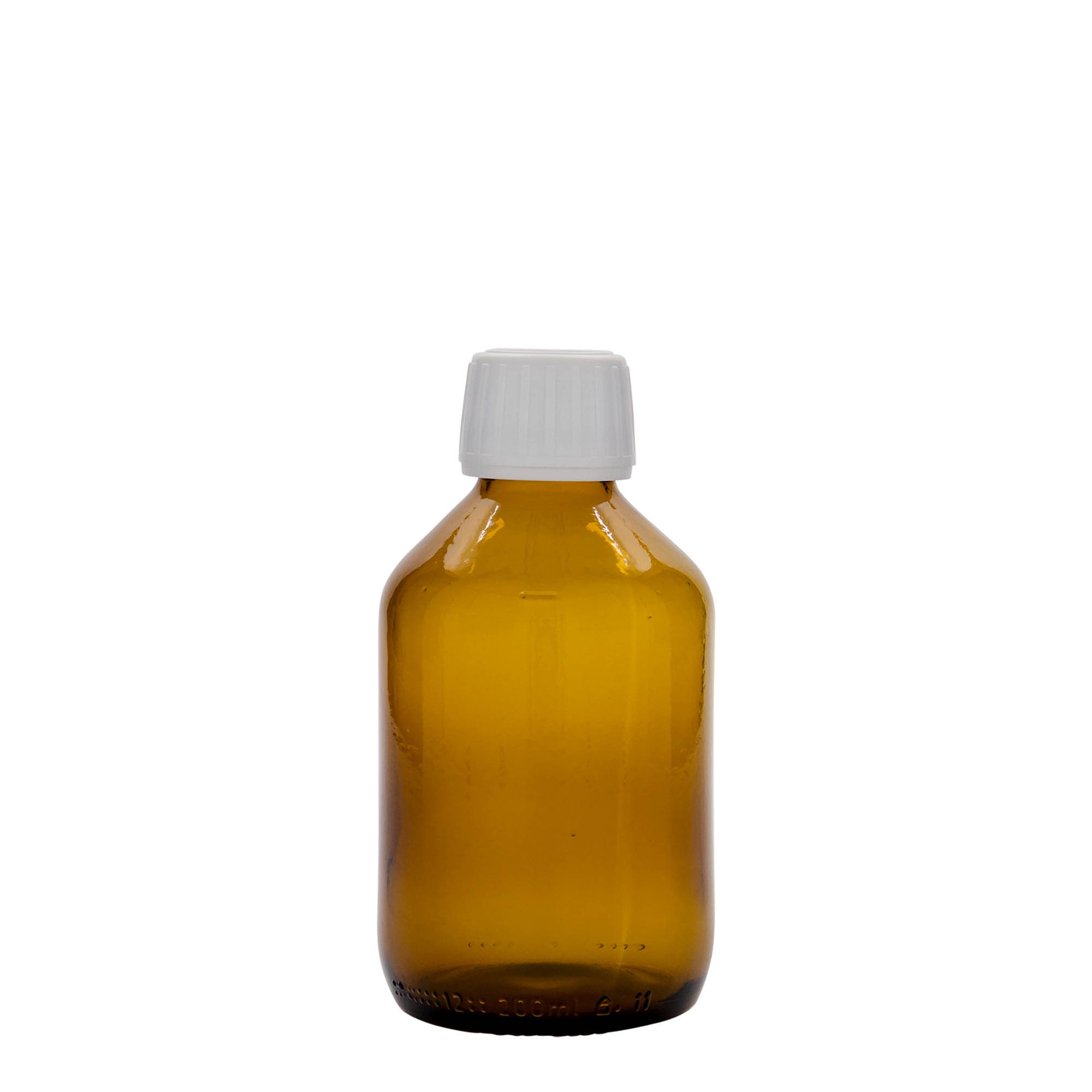 200 ml medicinflaske, brun, glas, åbning: PP 28 200 ml medicinflaske, brun, glas, åbning: PP 28