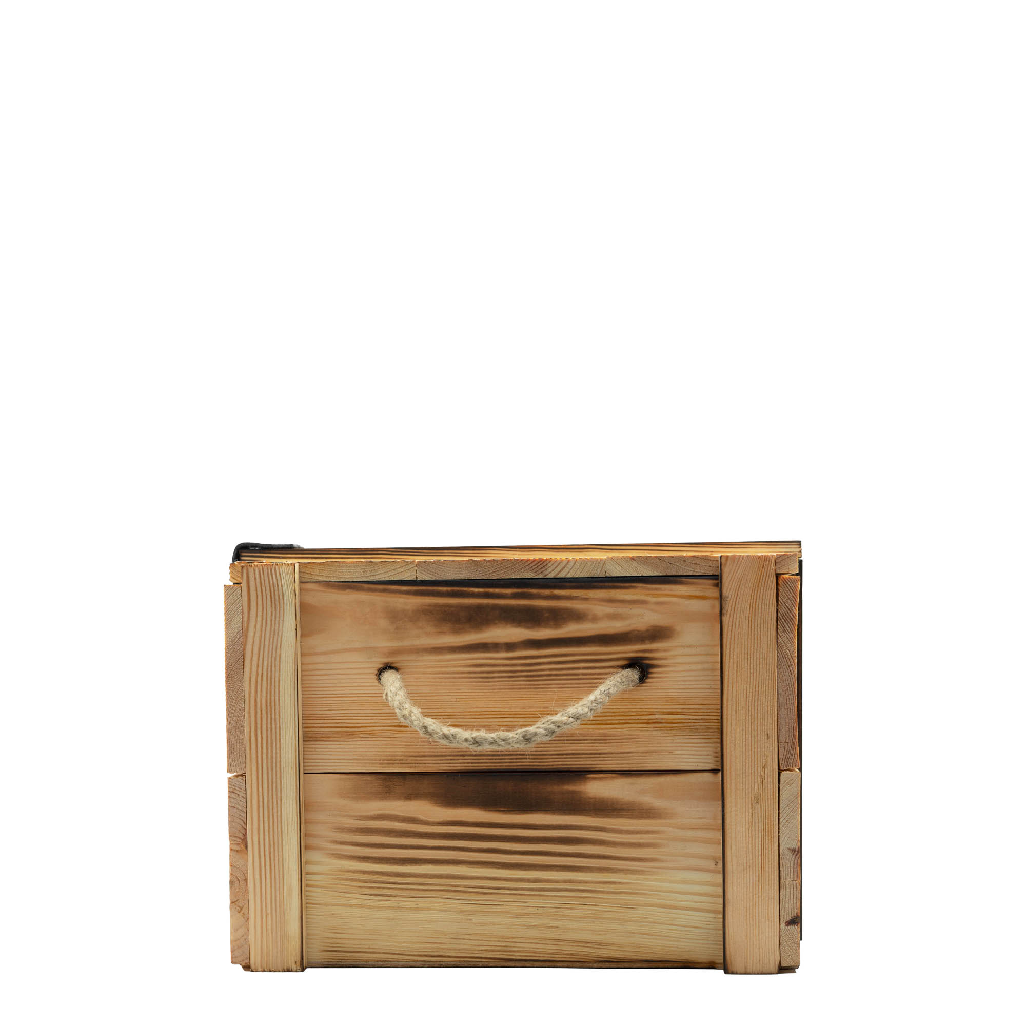 Vinkasse til 6 flasker, rektangulær, træ, beige Vinkasse til 6 flasker, rektangulær, træ, beige