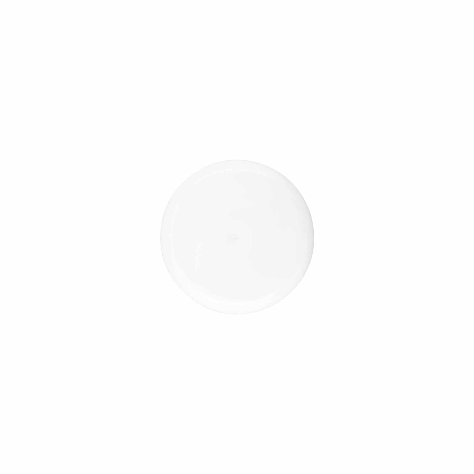 Skruelåg med sprøjteindsats, PP-plast, hvid, til åbning: 24/410