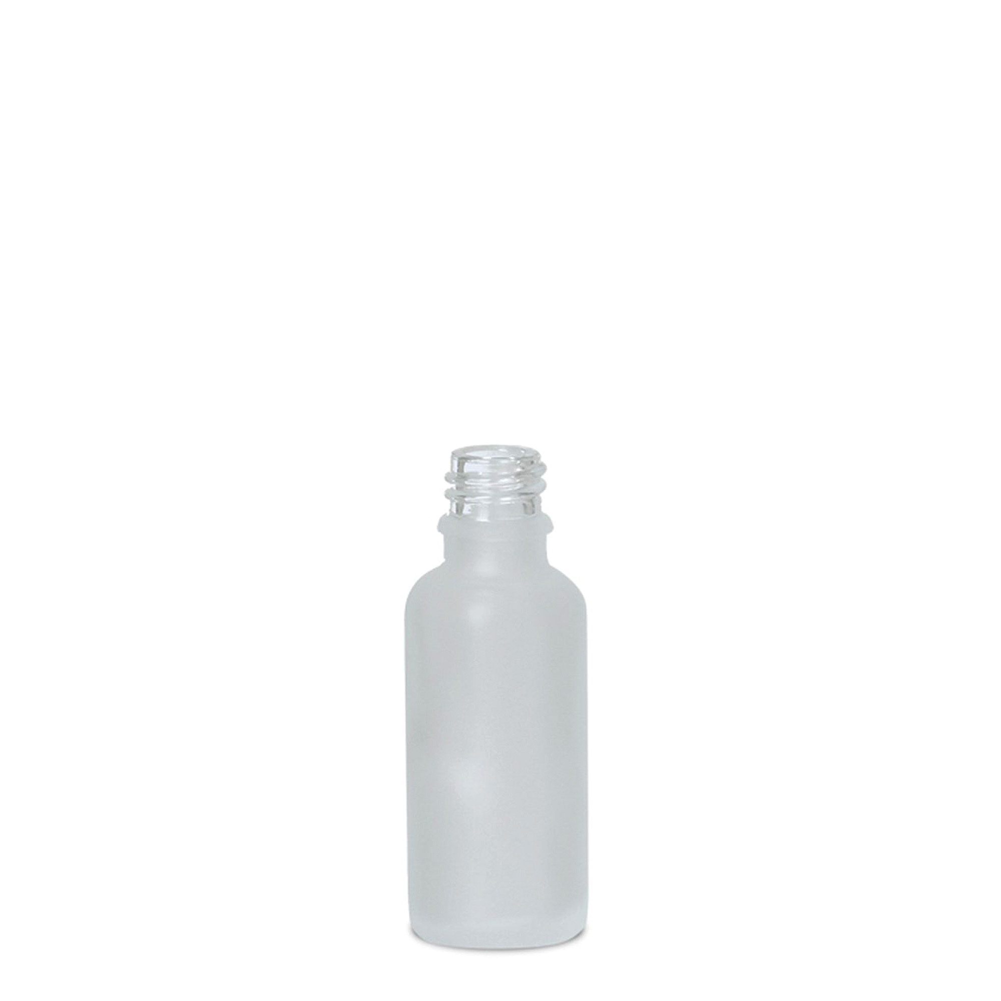 30 ml medicinflaske, glas, frostet, munding: DIN 18 30 ml medicinflaske, glas, frostet, munding: DIN 18