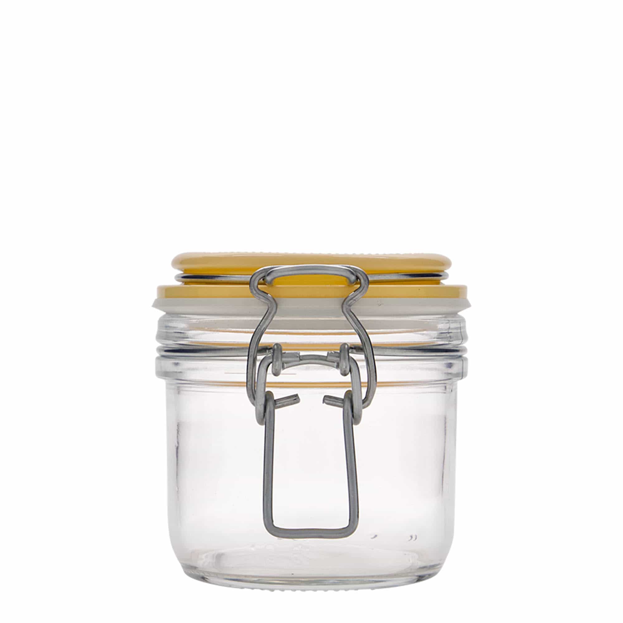 200 ml patentglas med trådlås 'Fido', gul, åbning: trådlåslukning 200 ml patentglas med trådlås 'Fido', gul, åbning: trådlåslukning