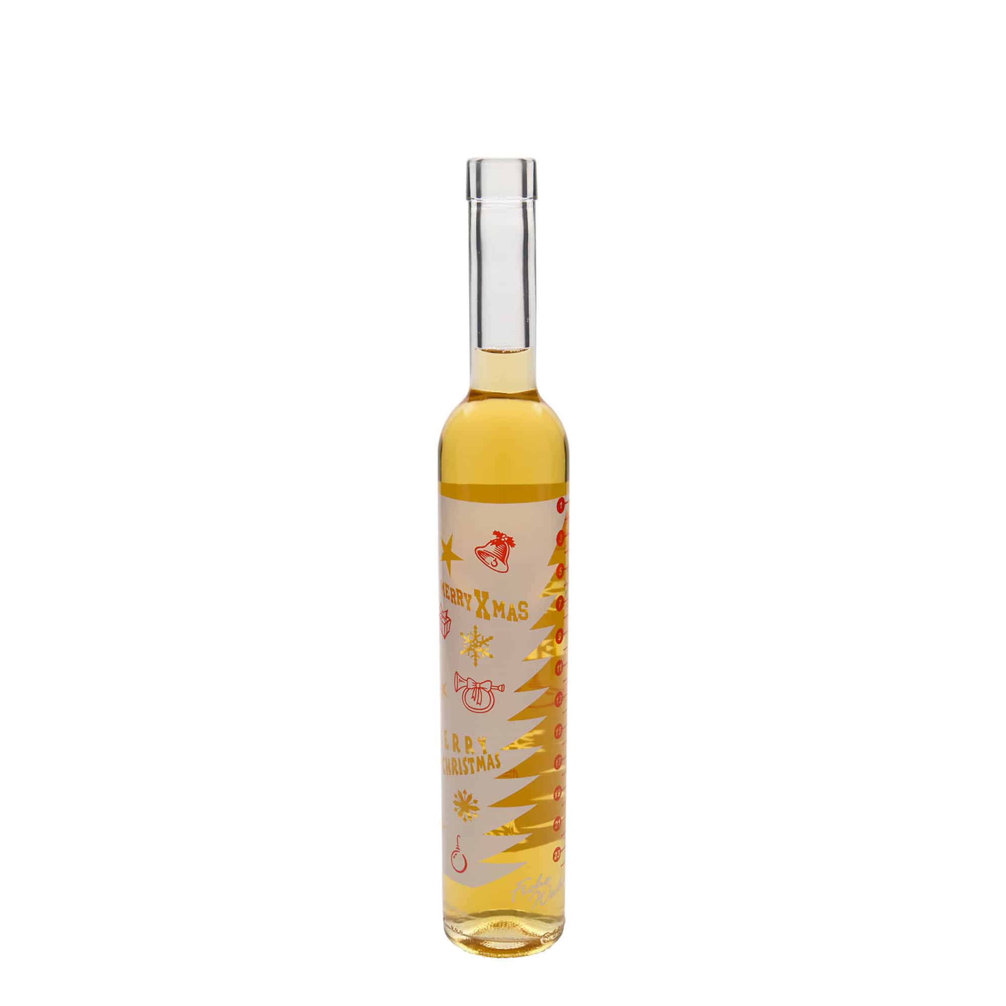 500 ml glasflaske Maximo trykt 'Adventskalender', åbning: kork 500 ml glasflaske Maximo trykt 'Adventskalender', åbning: kork