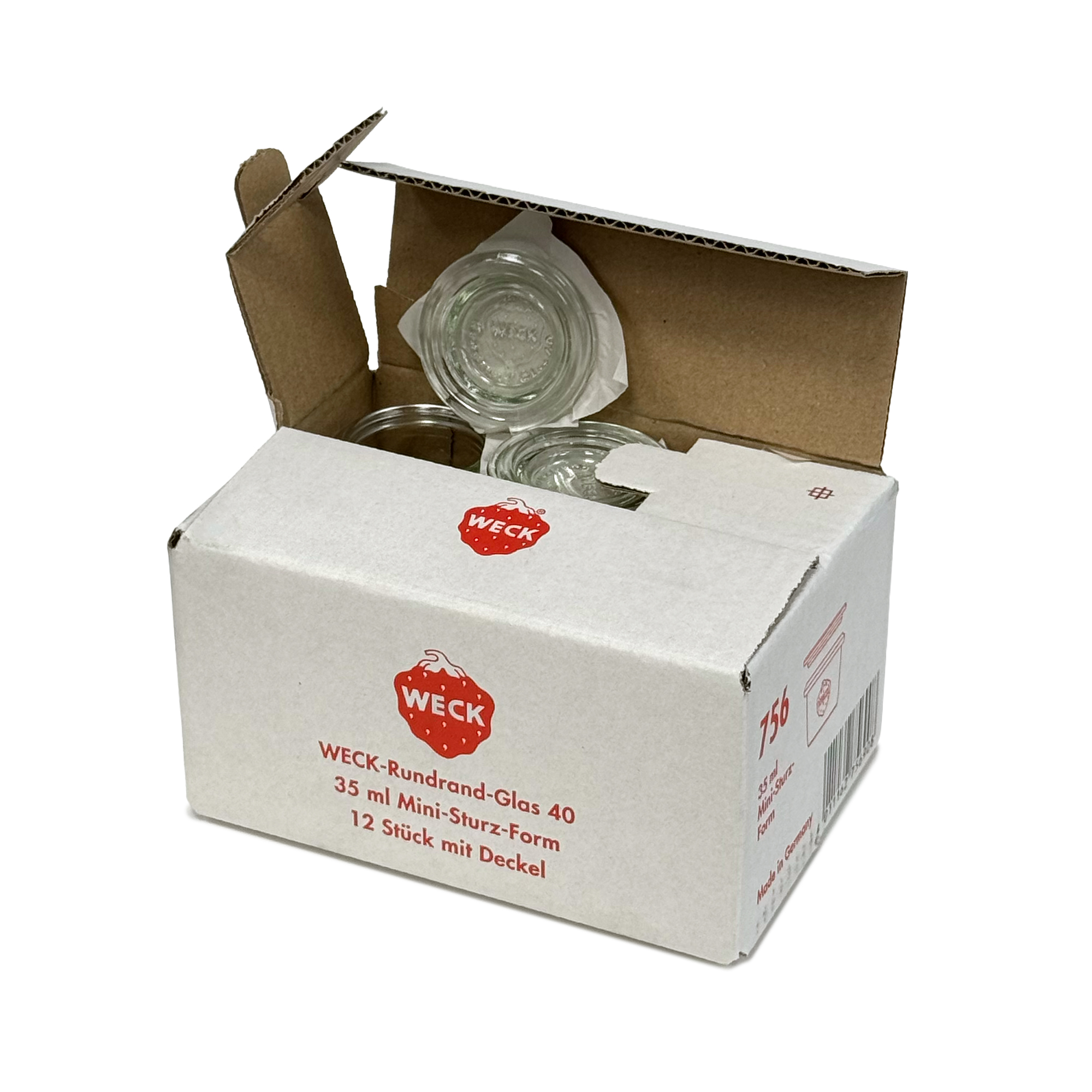12x 35 ml WECK-sturzglas med glaslåg RR 40