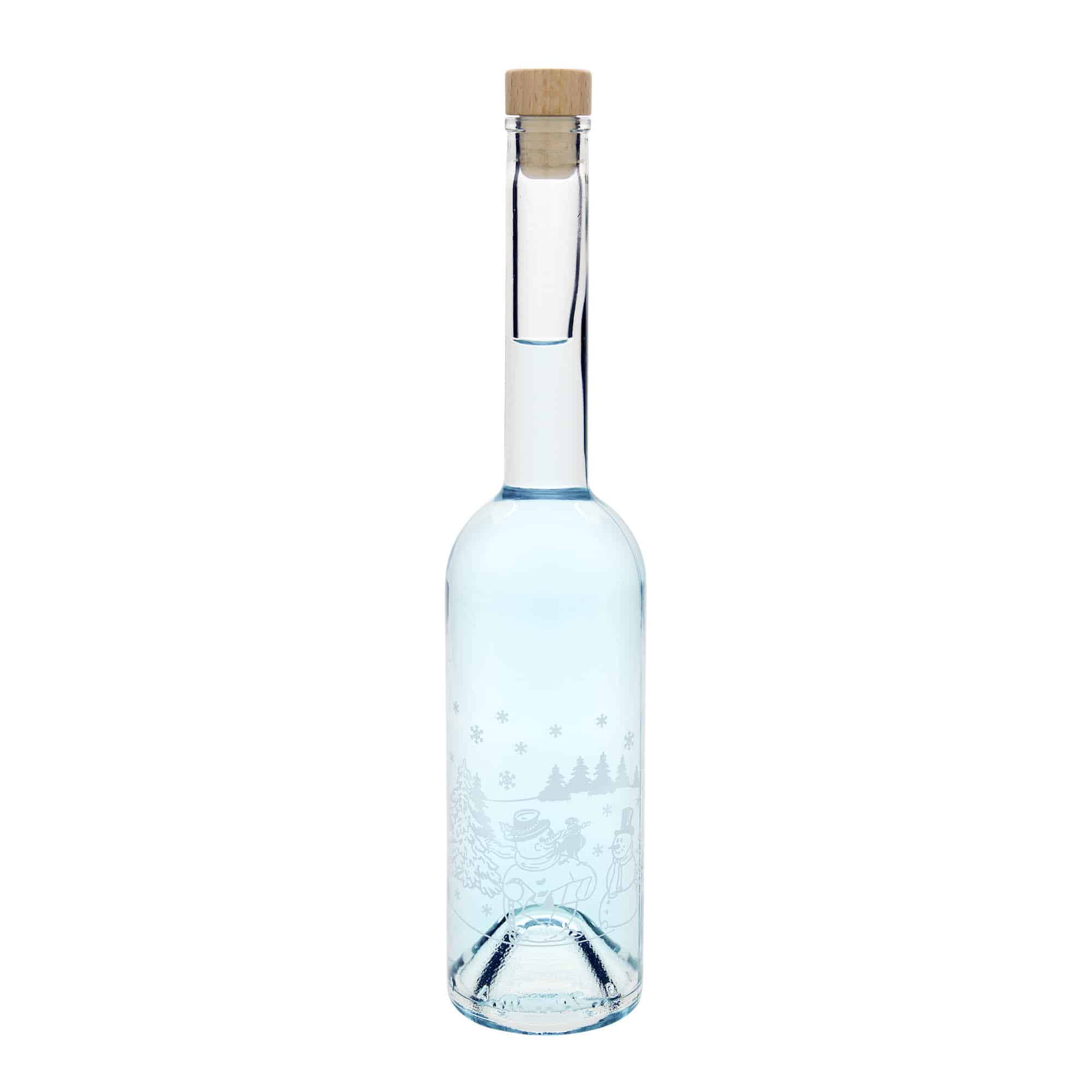 500 ml glasflaske 'Opera', motiv: snemandsflaske, åbning: kork