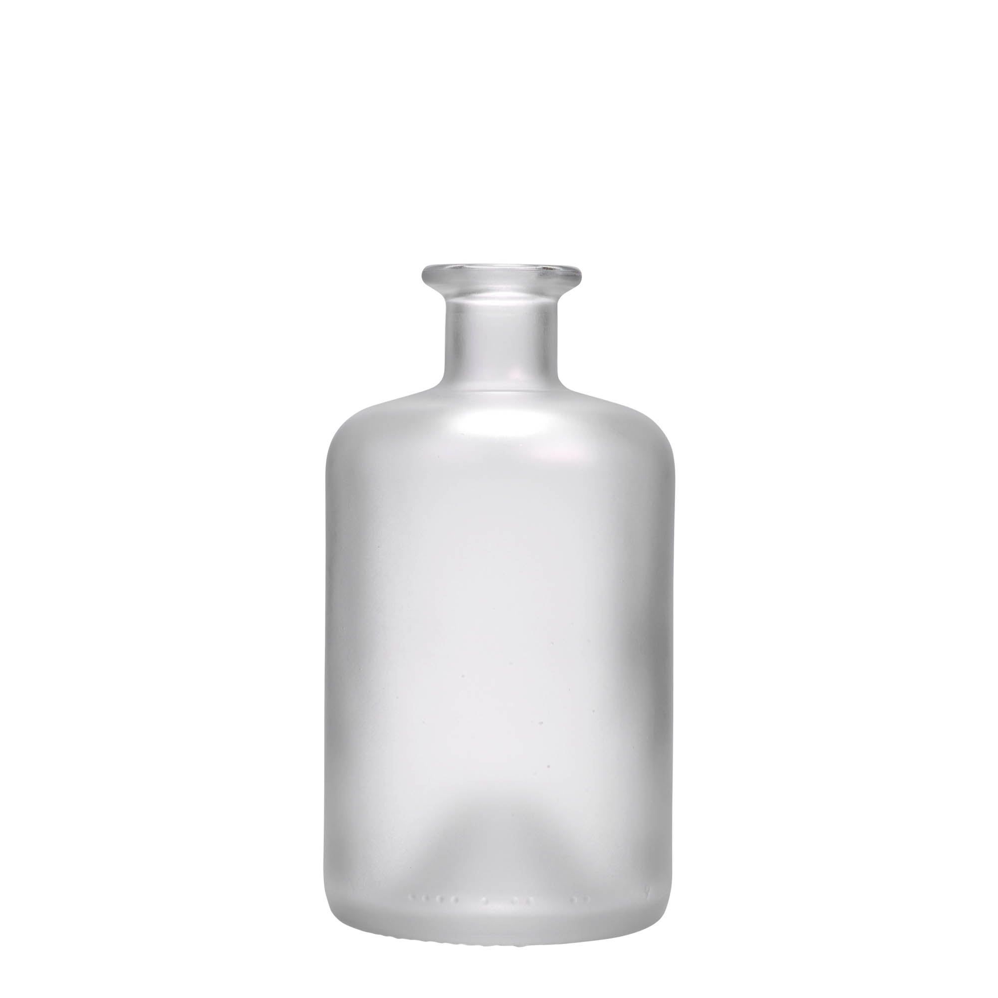 500 ml glasflaske apotekerglas, iset, åbning: kork