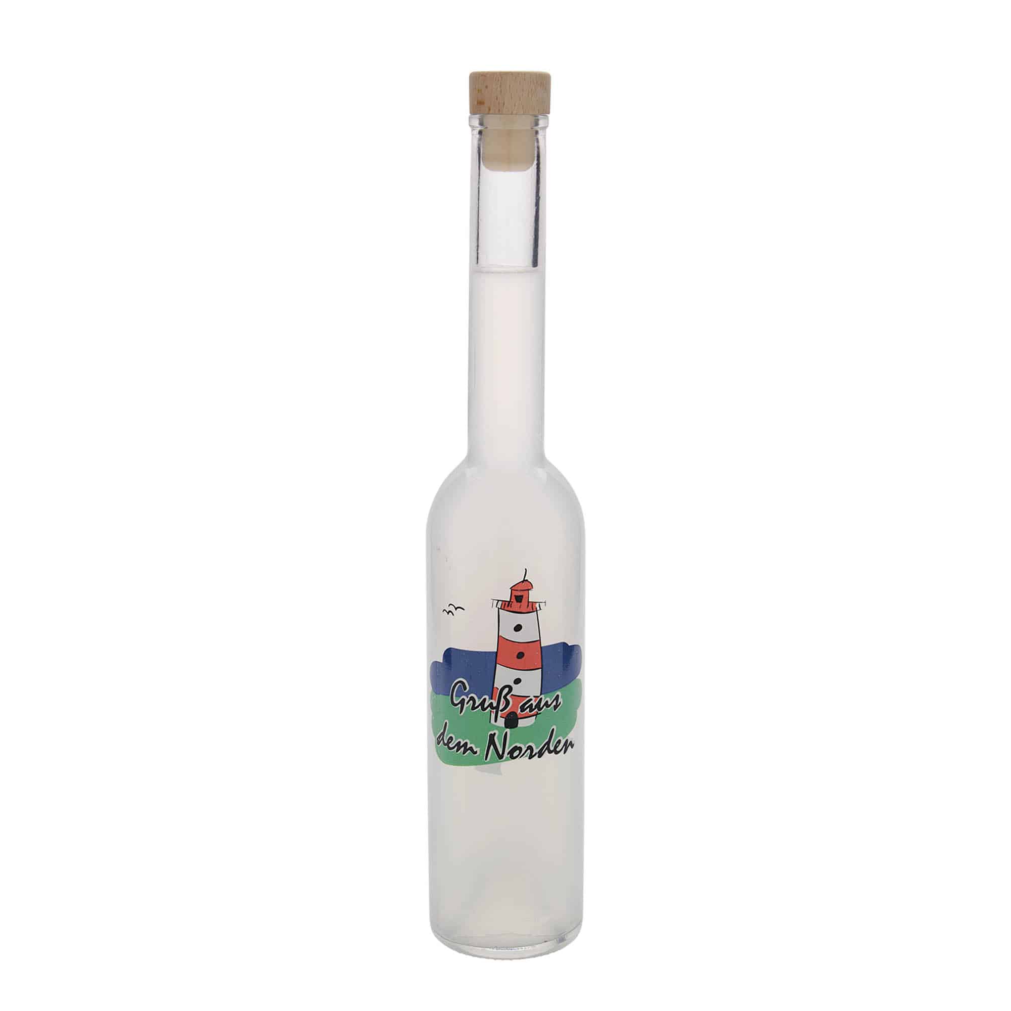 350 ml glasflaske 'Opera', motiv: Norden, åbning: kork
