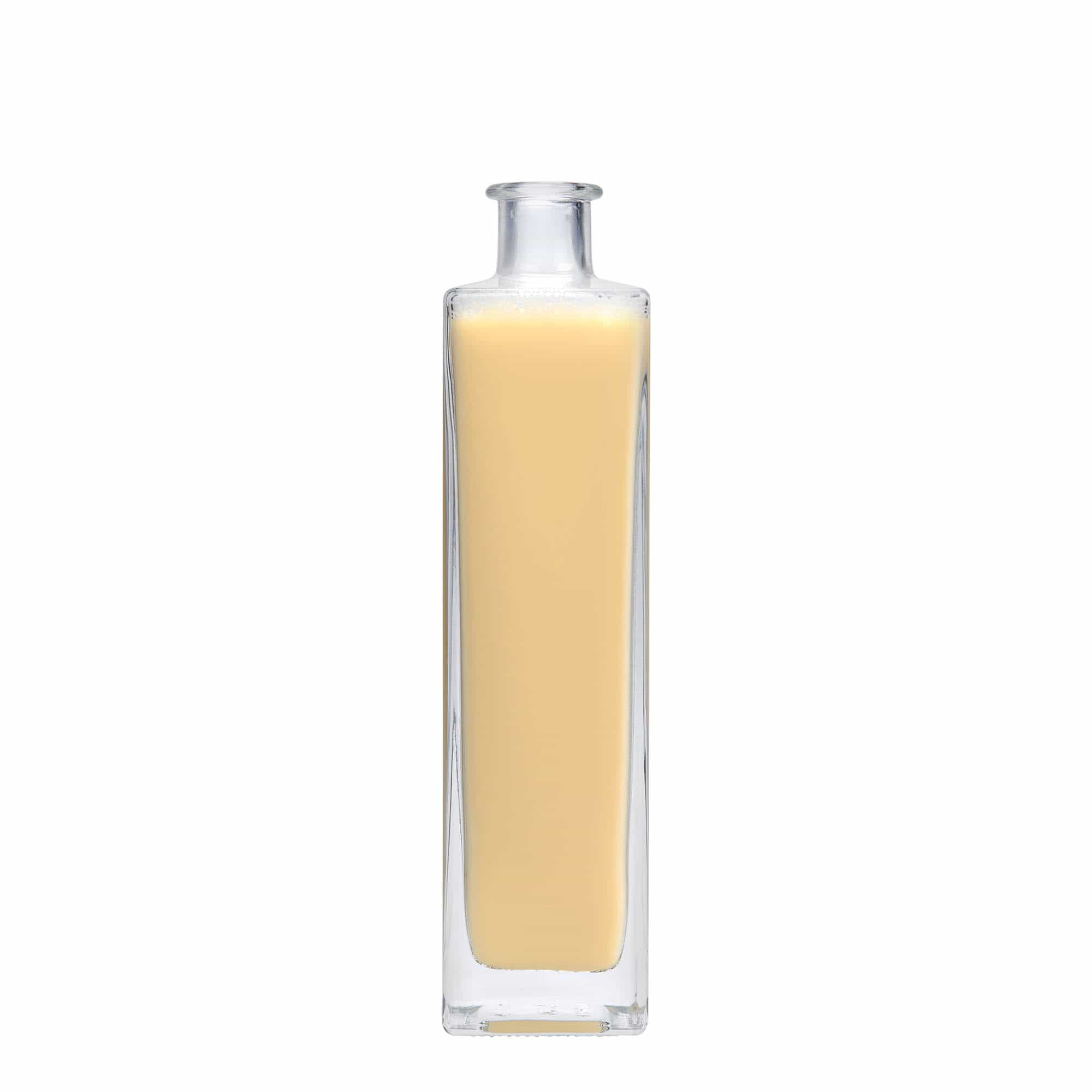 500 ml glasflaske 'Rafaello', firkantet, åbning: prop