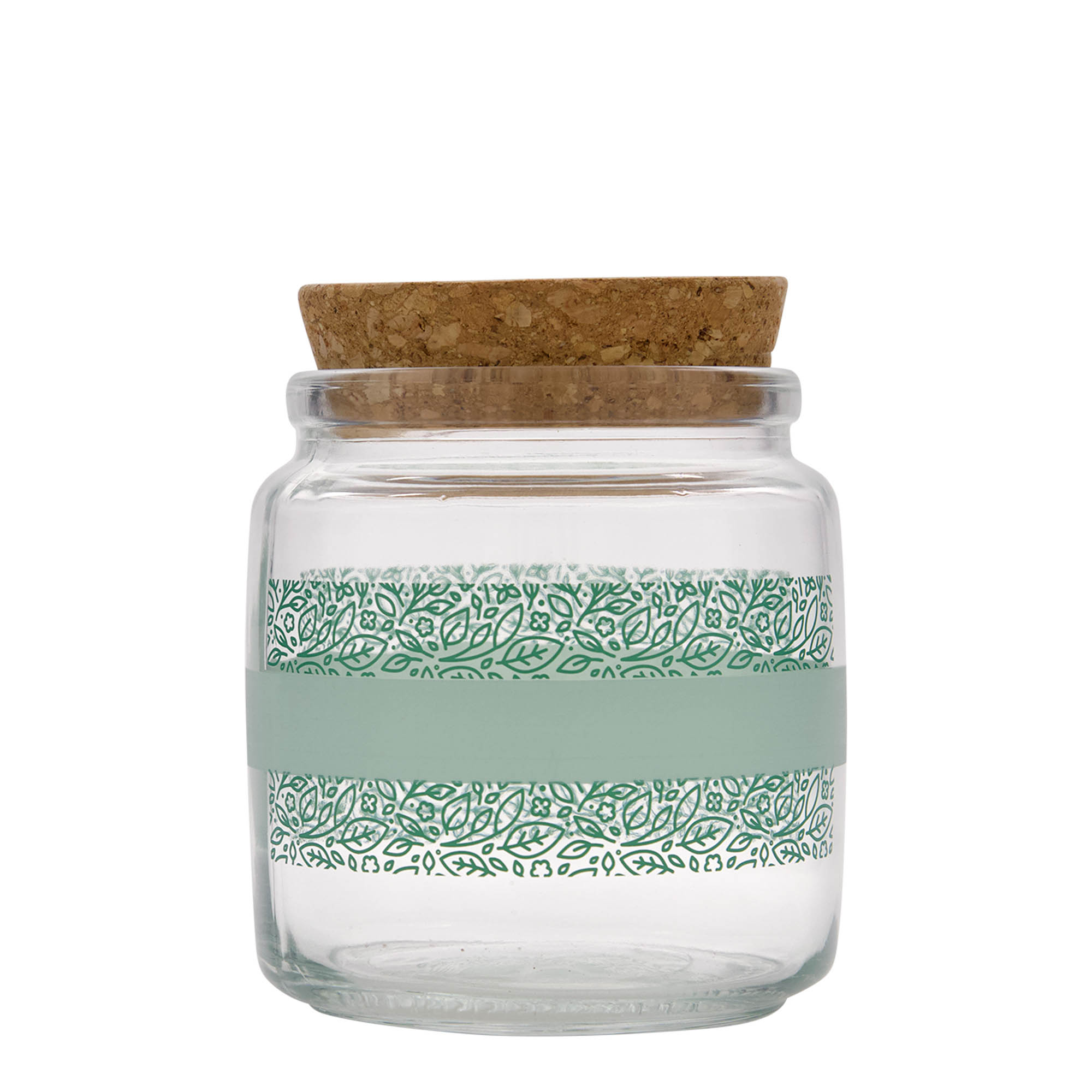 750 ml korkglas 'Giara', motiv: Naturalmente verde, åbning: kork