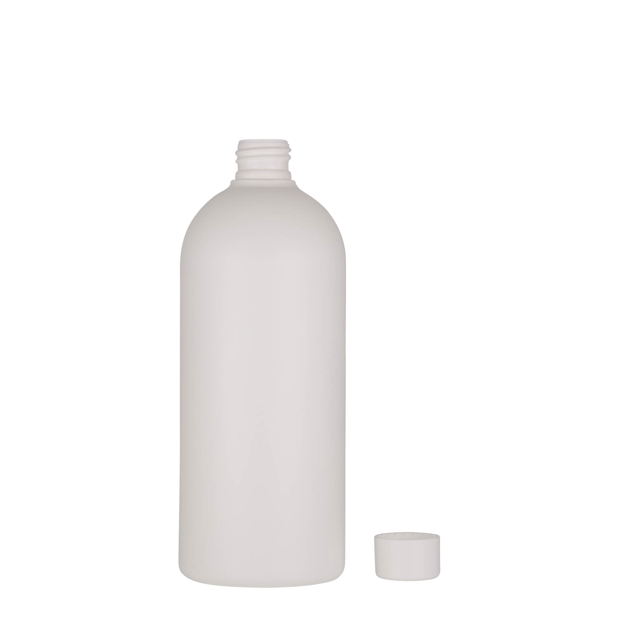 500 ml plastflaske 'Tuffy', HDPE, hvid, munding: 24/410