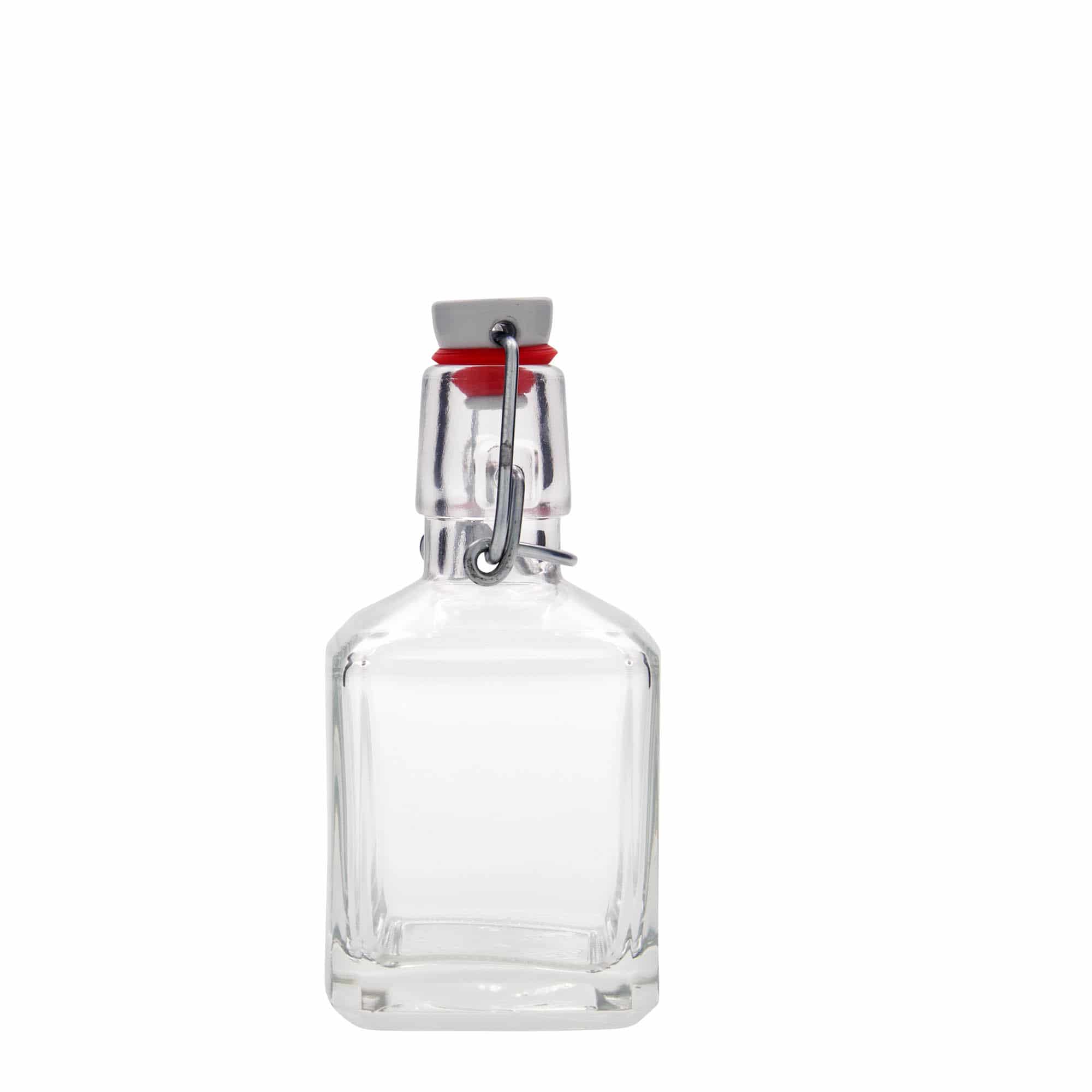 200 ml glasflaske 'Kubica', kvadratisk, åbning: Patentlåg