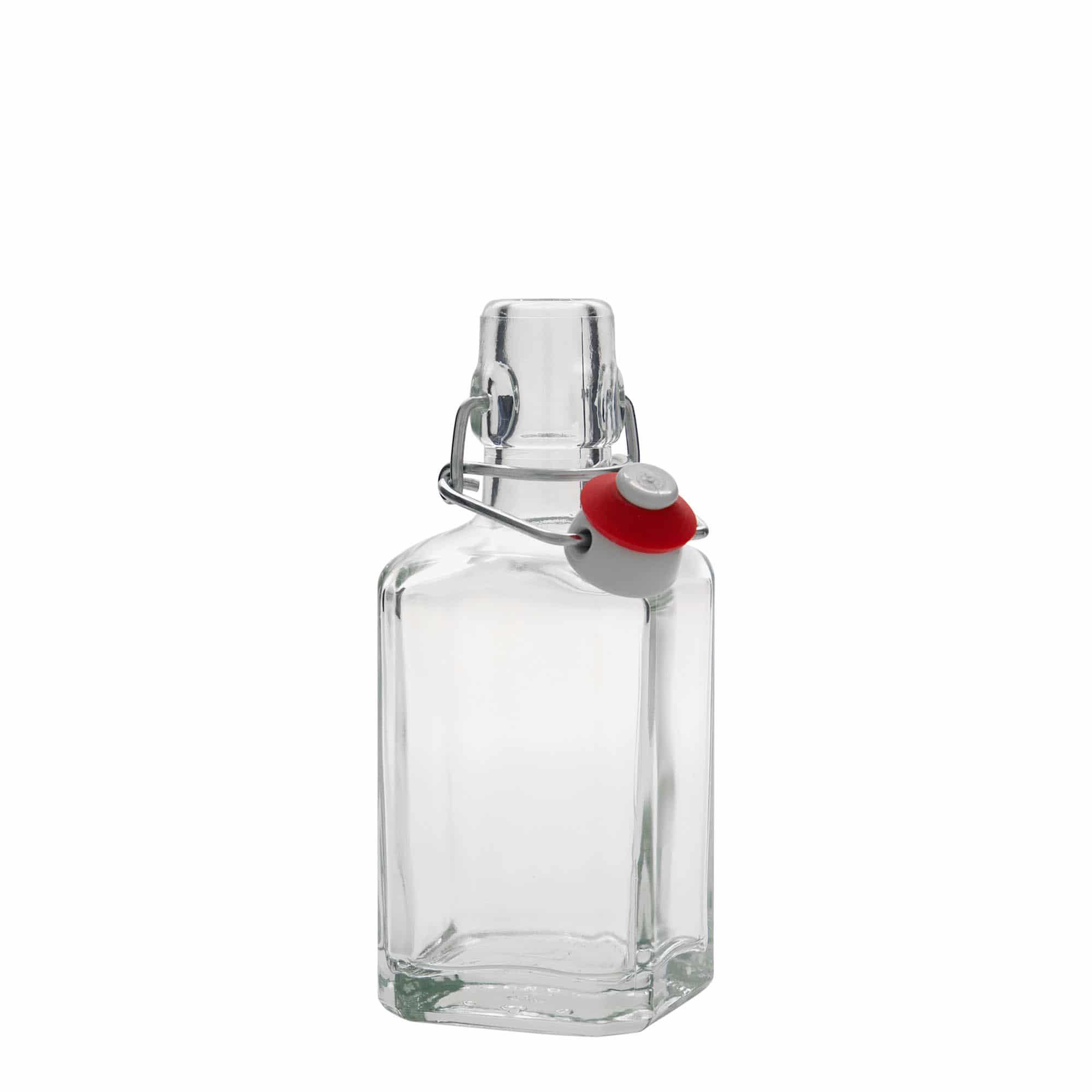 250 ml glasflaske 'Rialto', firkantet, åbning: patentprop 250 ml glasflaske 'Rialto', firkantet, åbning: patentprop