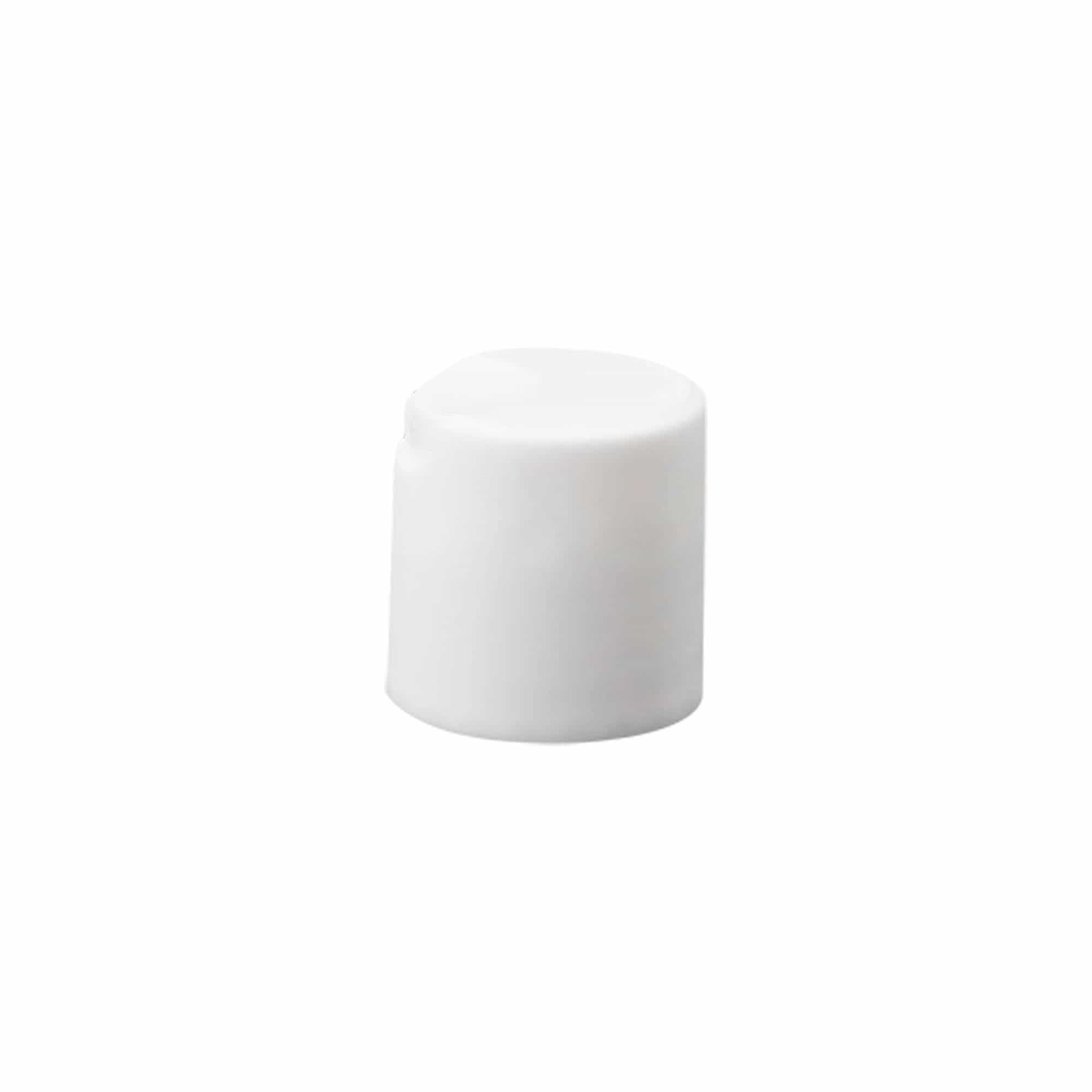 Skruelåg Disc Top, PP-plast, hvid, til åbning: 24/410