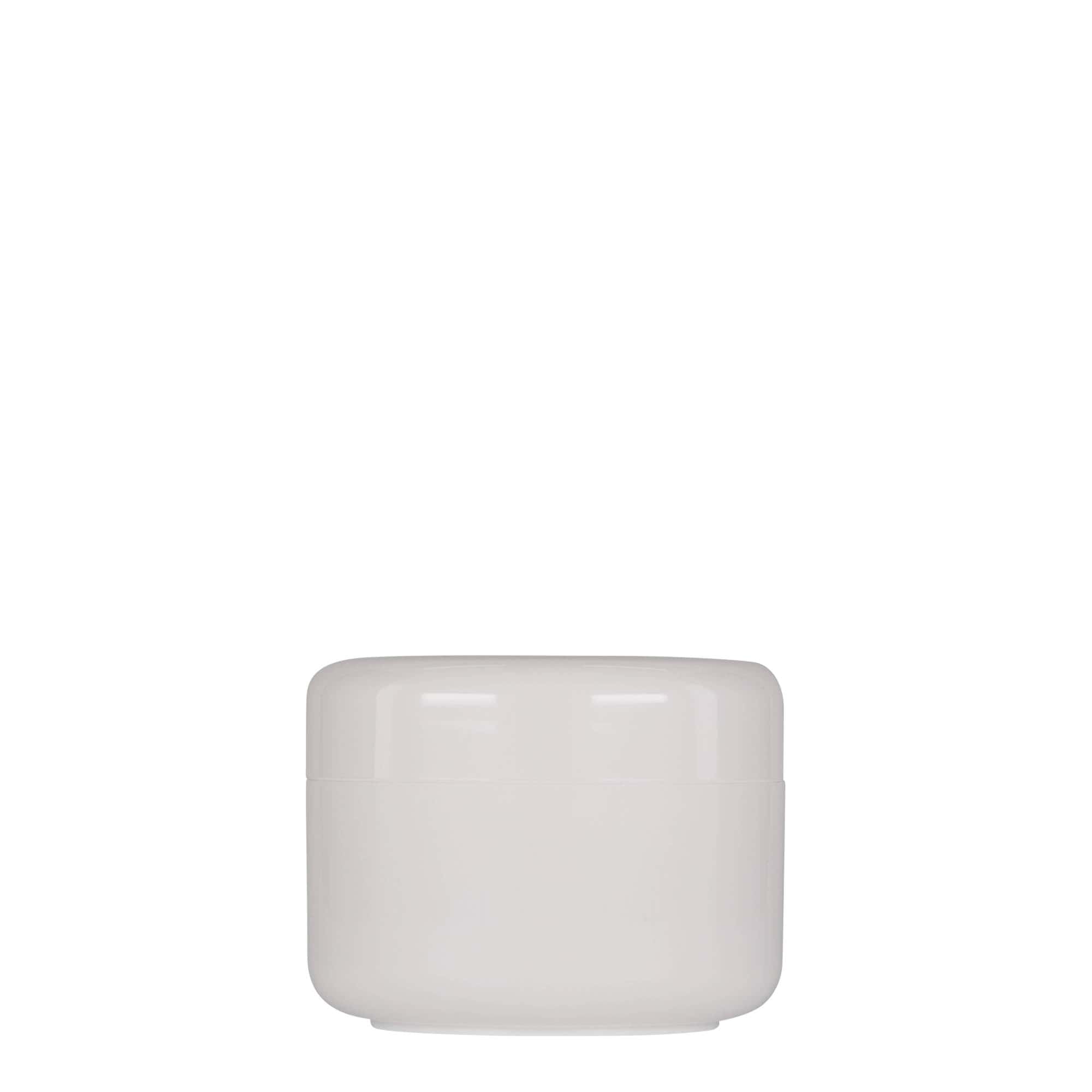 100 ml plastdåse 'Bianca', PP, hvid, åbning: skruelåg